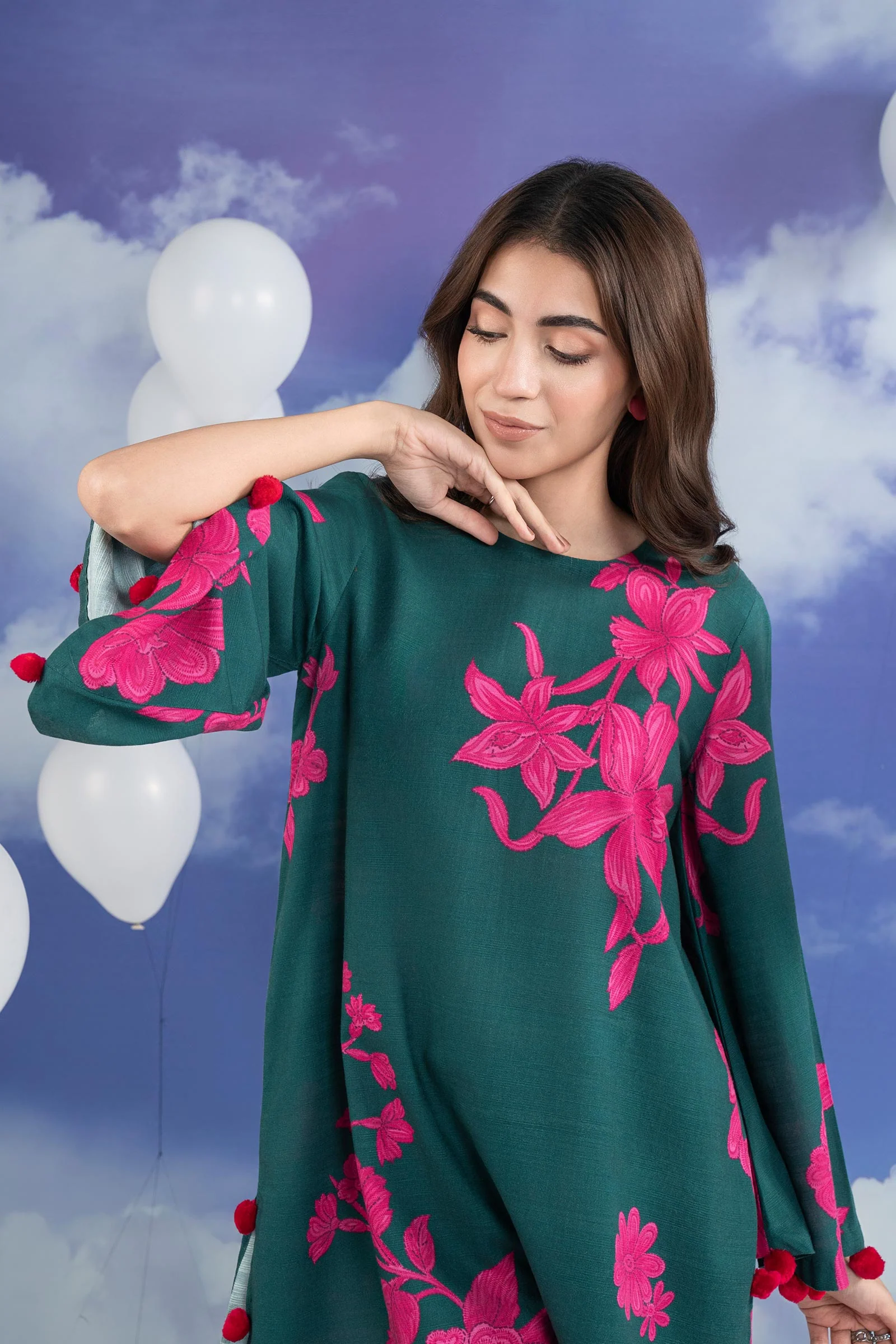 2 Pc Printed Khaddar Suit - Image 2