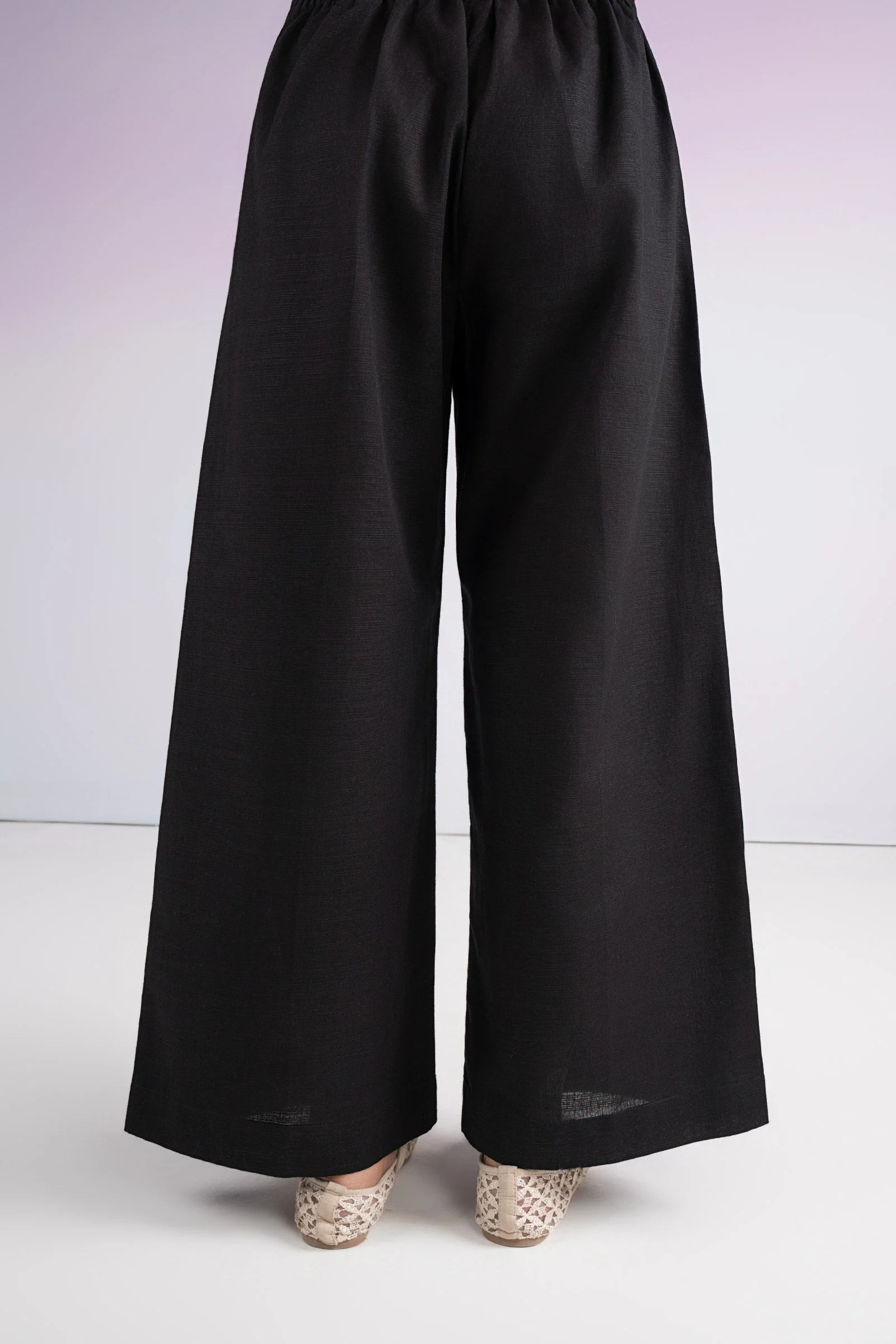Embroidered Khaddar Trouser - Image 2