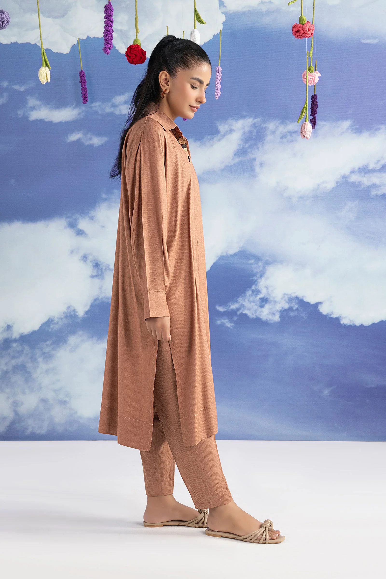 Dyed Self-Jacquard Viscose Shirt - Image 4