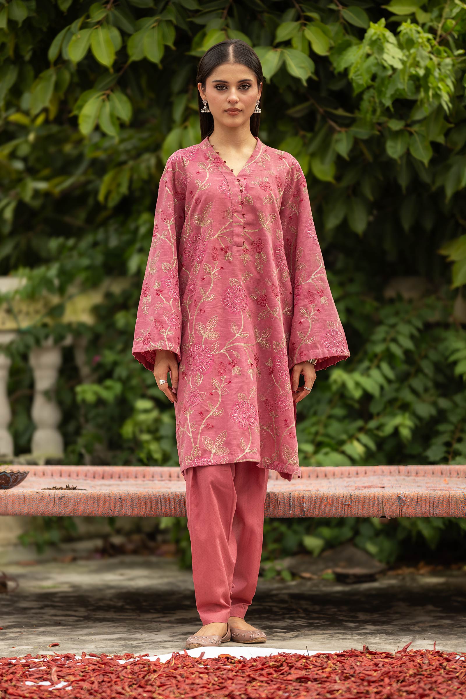 Embroidered Cotton Dobby Shirt - Image 4