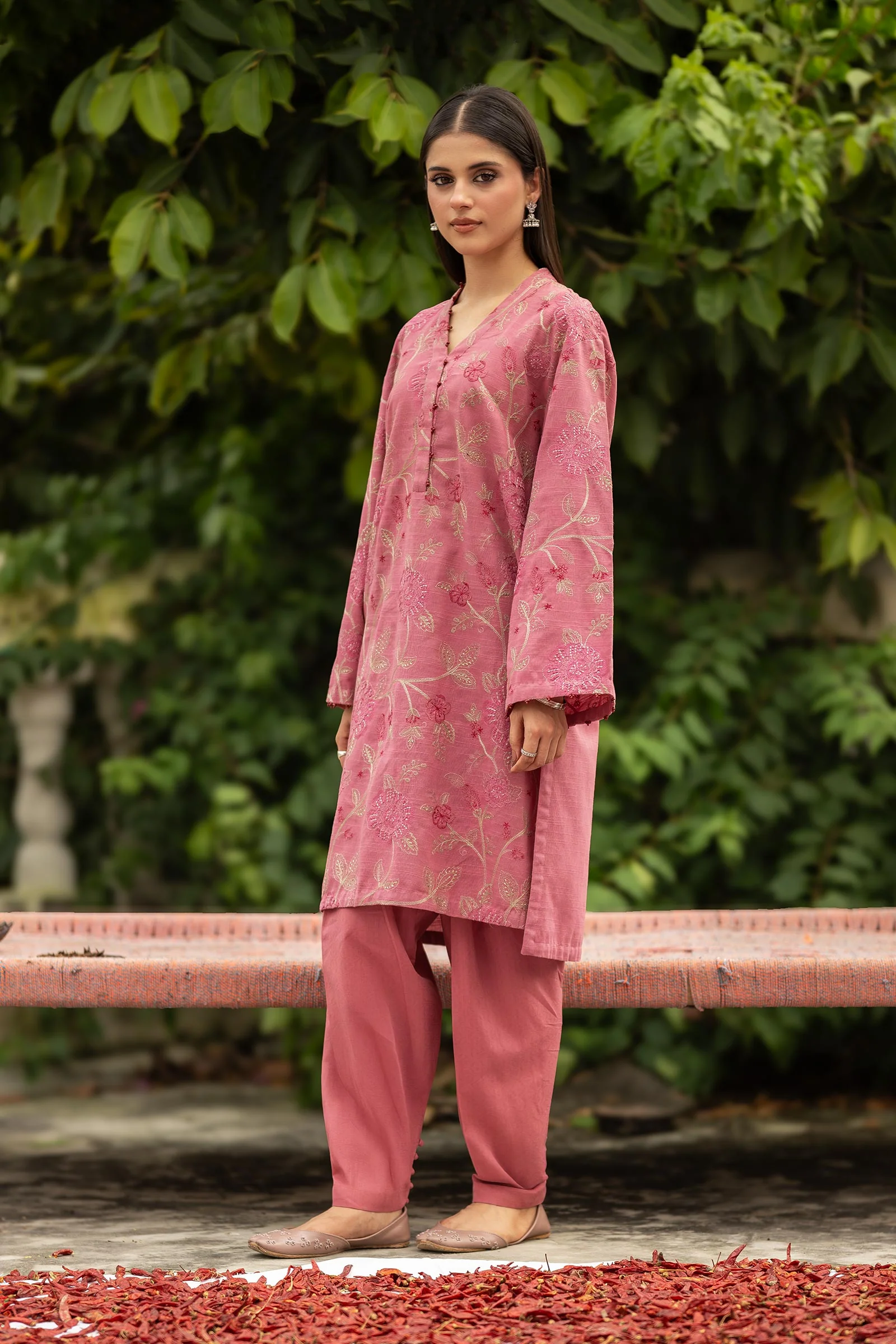 Embroidered Cotton Dobby Shirt - Image 5
