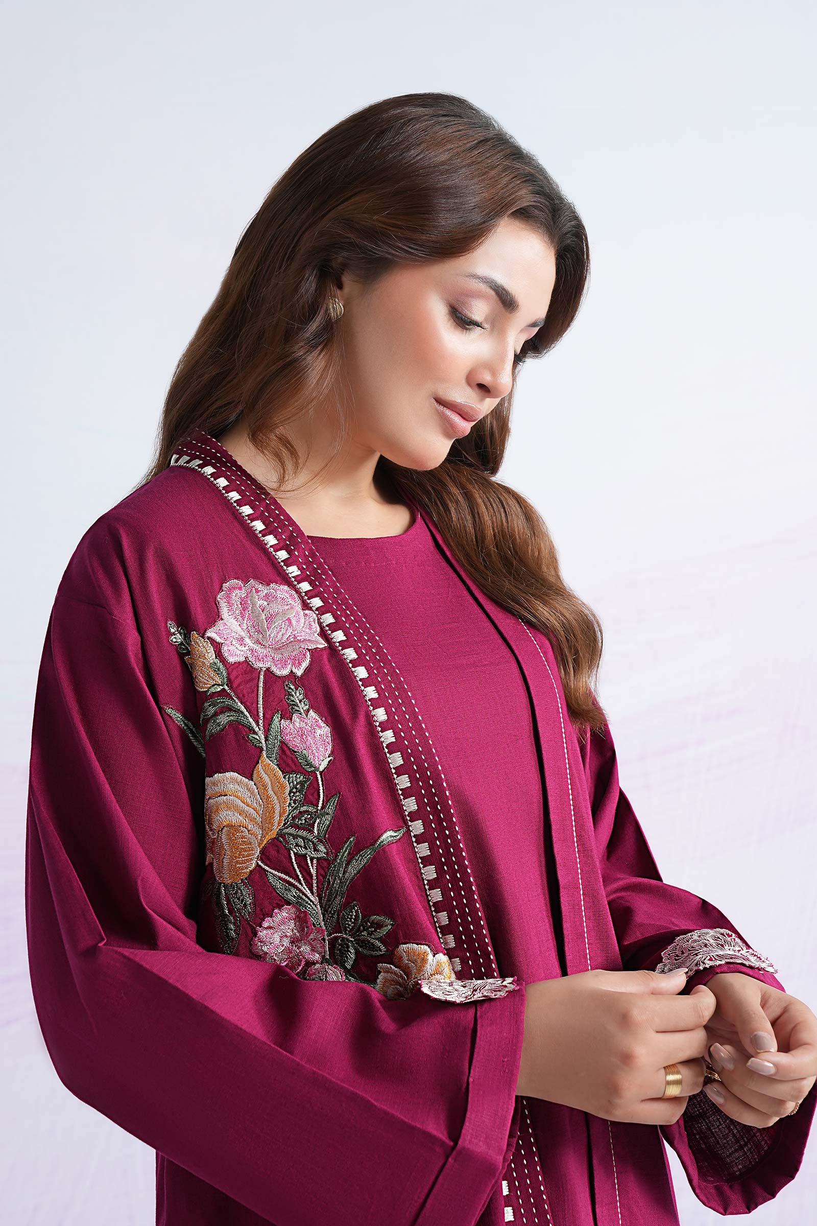 2 Pc Embroidered Crosshatch Suit - Image 3