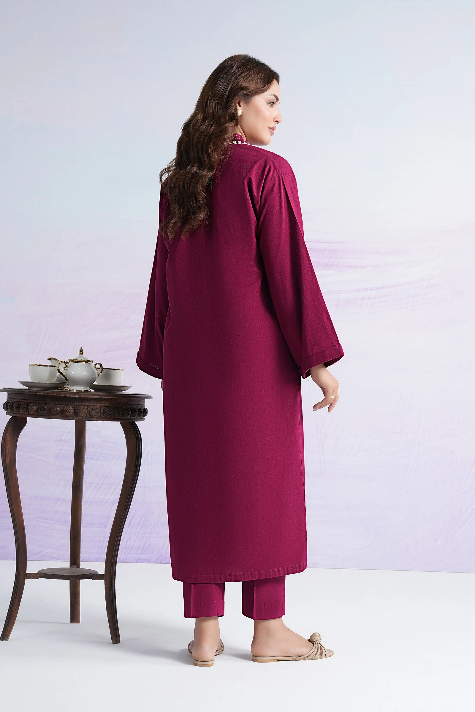 2 Pc Embroidered Crosshatch Suit - Image 5