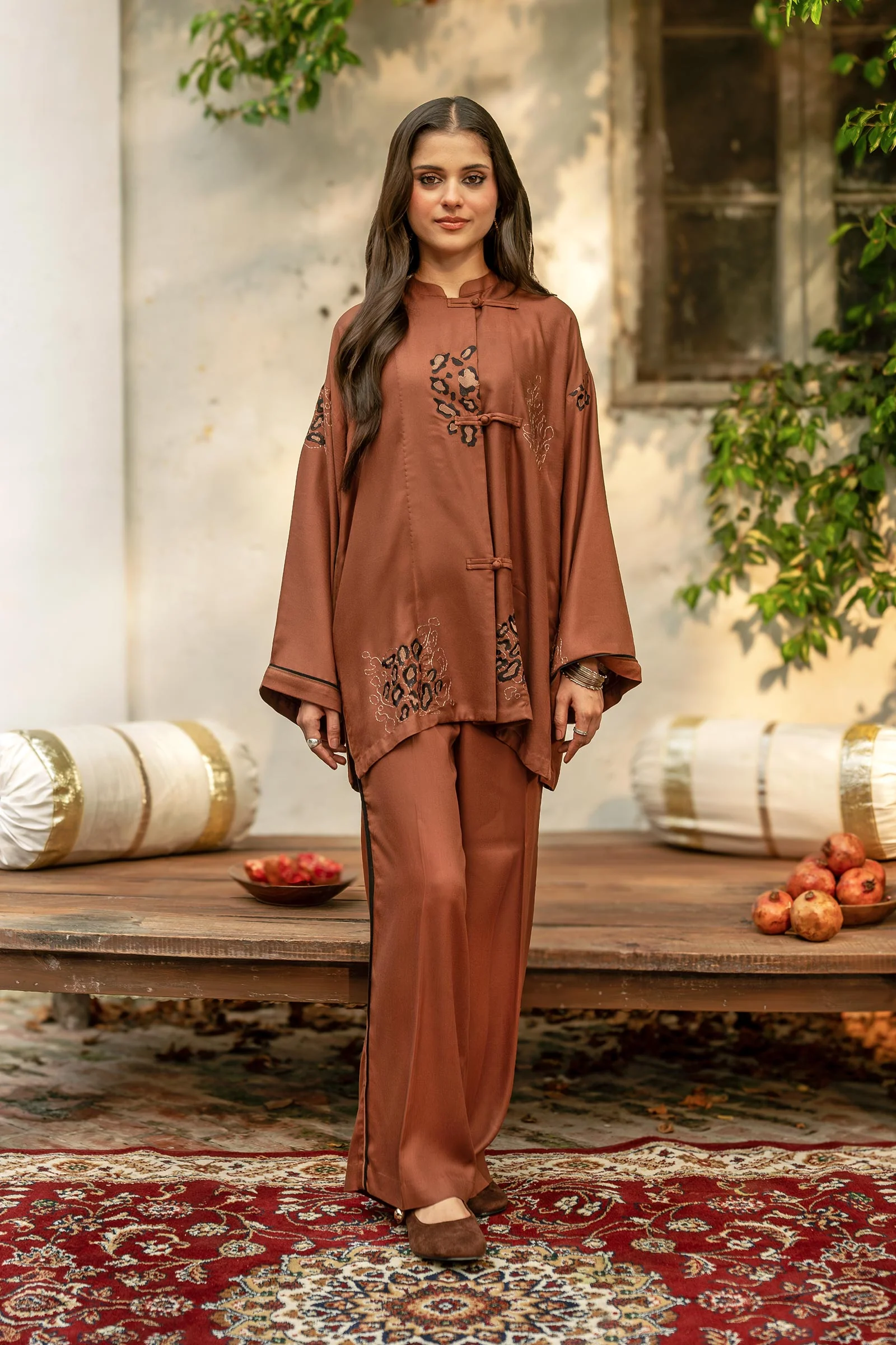 2 Pc Embroidered Twill Suit - Image 2