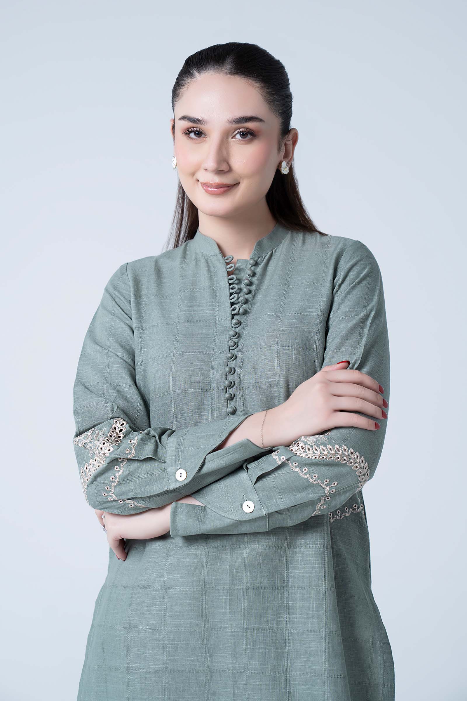 Embroidered Textured Shirt - Image 2