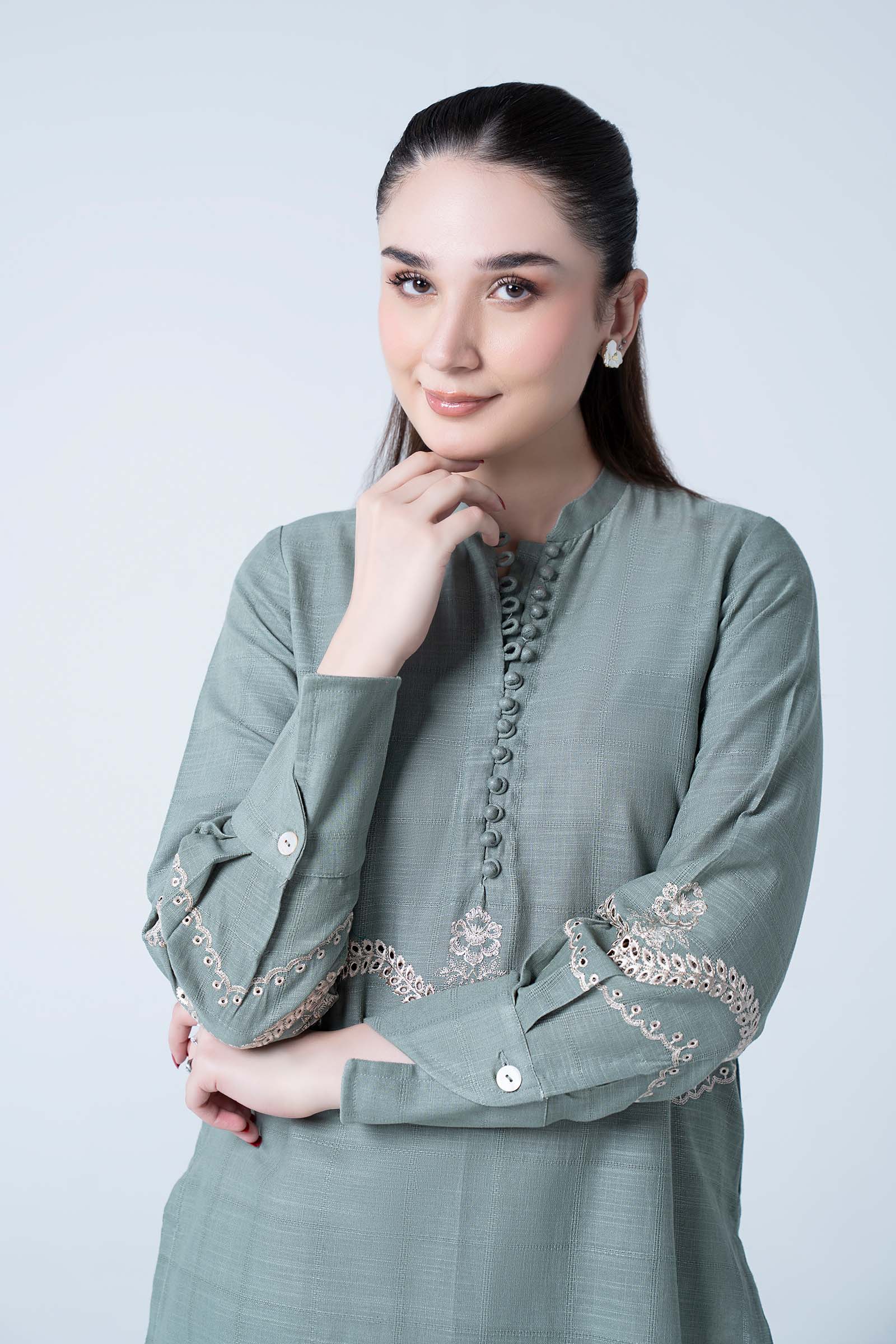 Embroidered Textured Shirt - Image 3