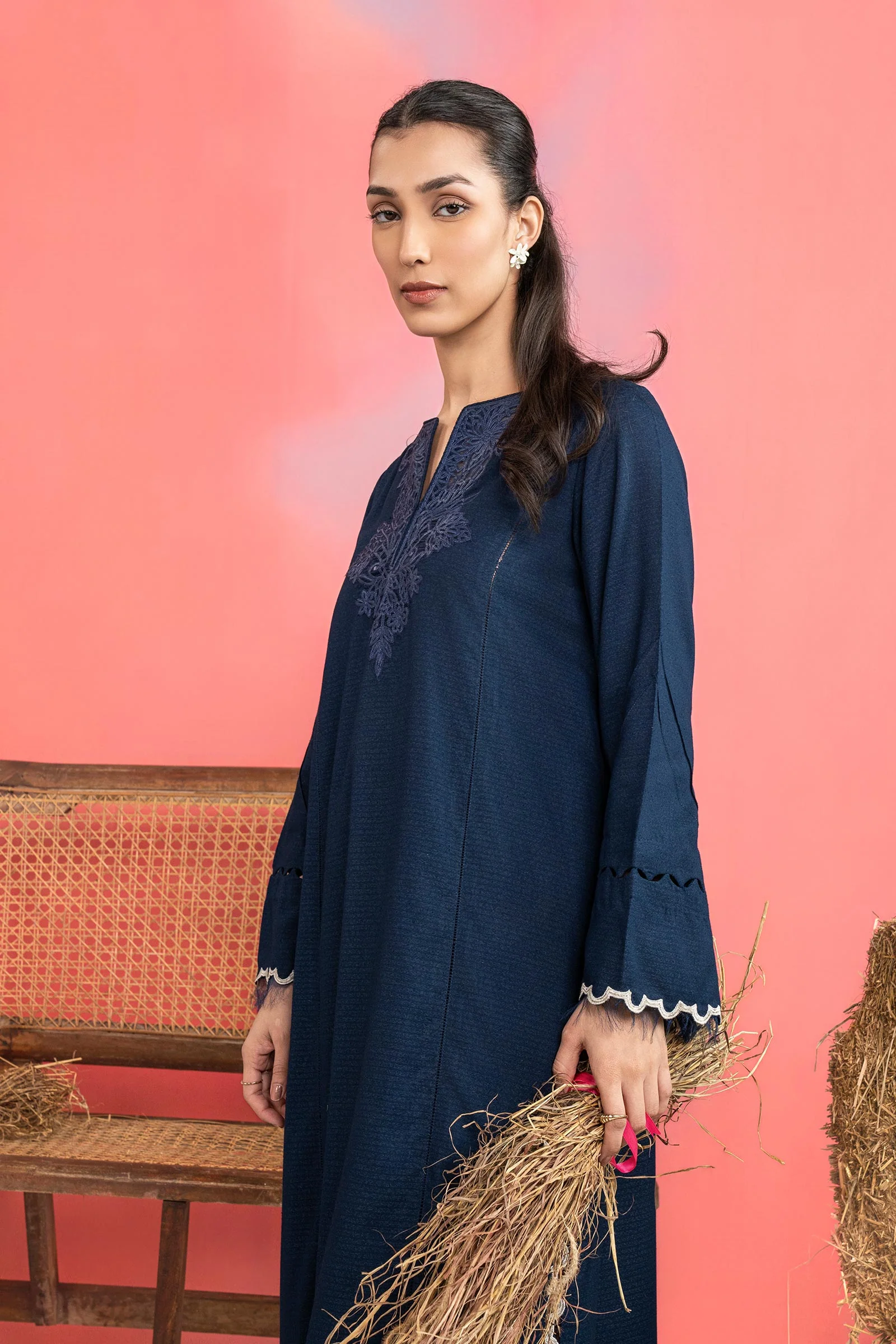 3 Pc Embroidered Rib Karandi Suit - Image 4