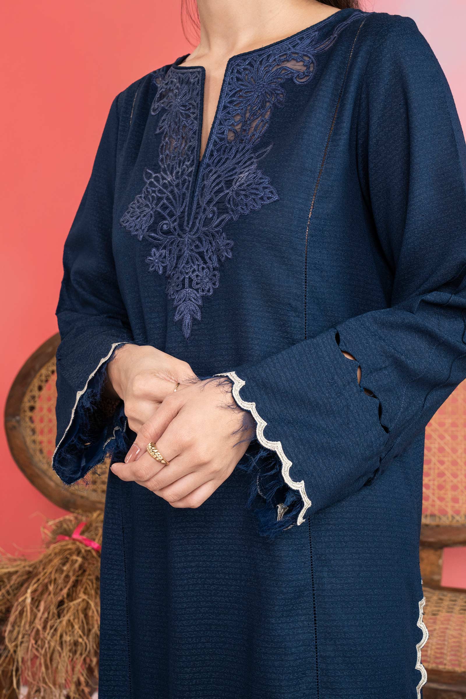 3 Pc Embroidered Rib Karandi Suit - Image 6
