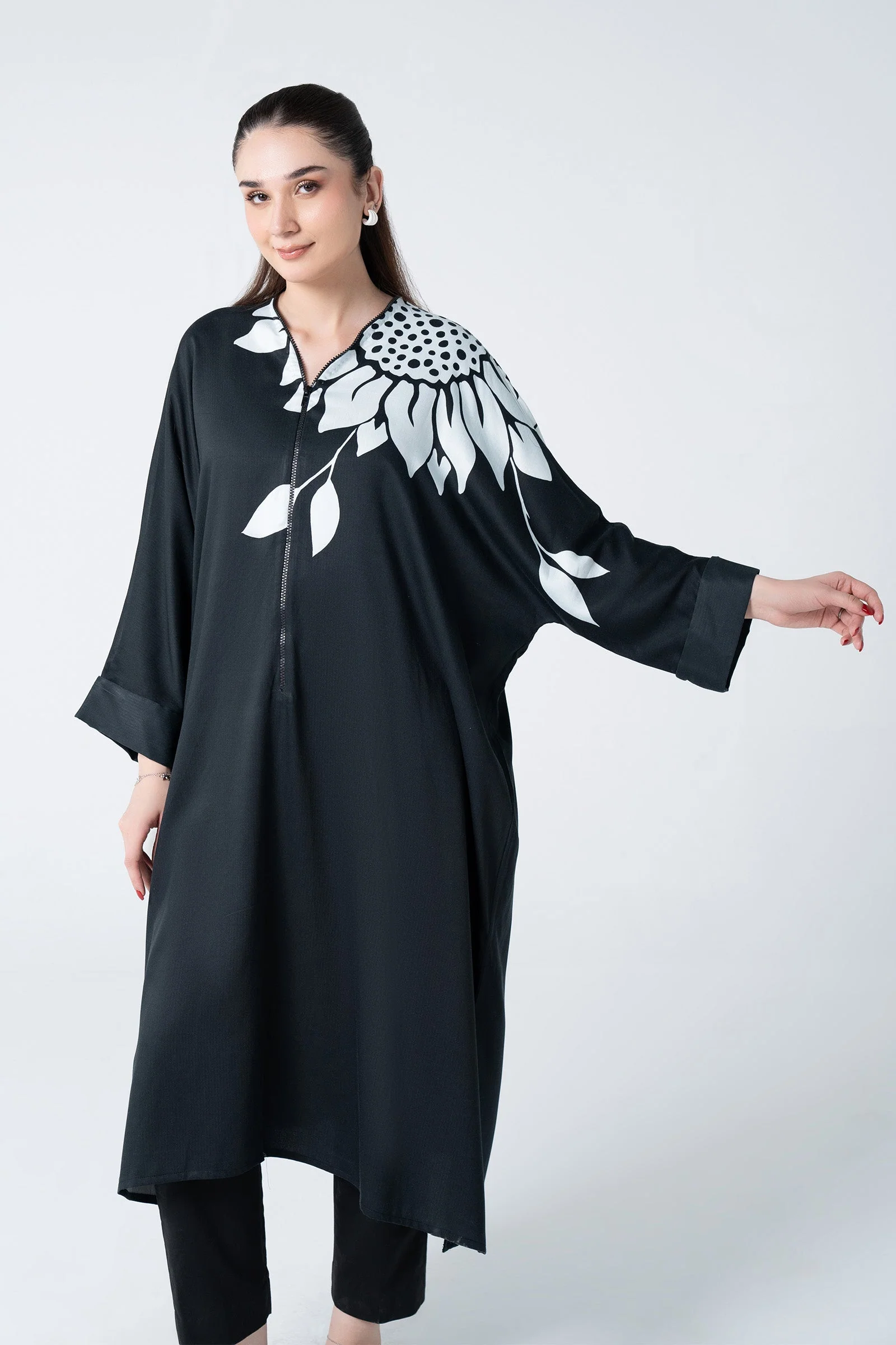 Printed Twill Kaftan - Image 2