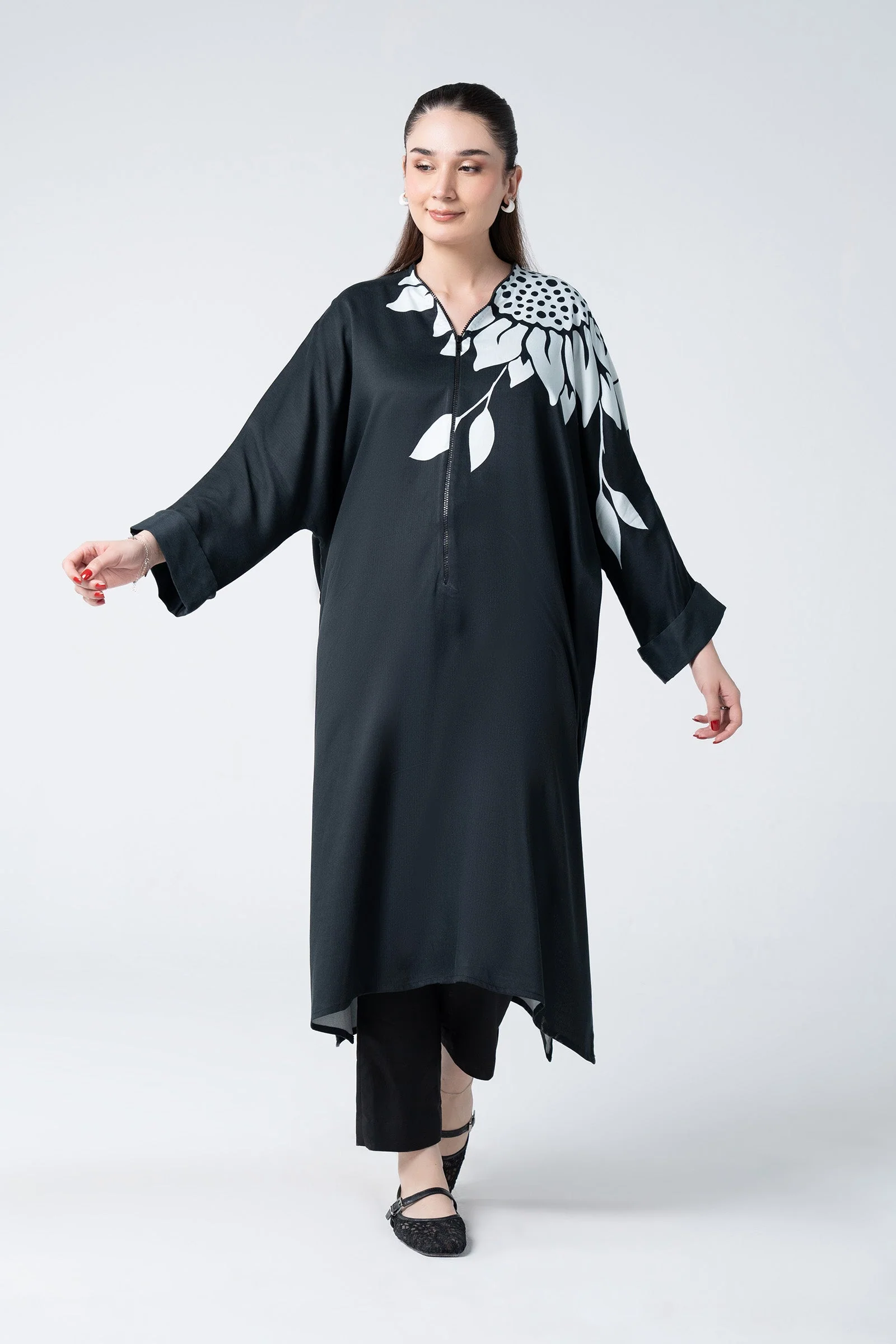 Printed Twill Kaftan - Image 5
