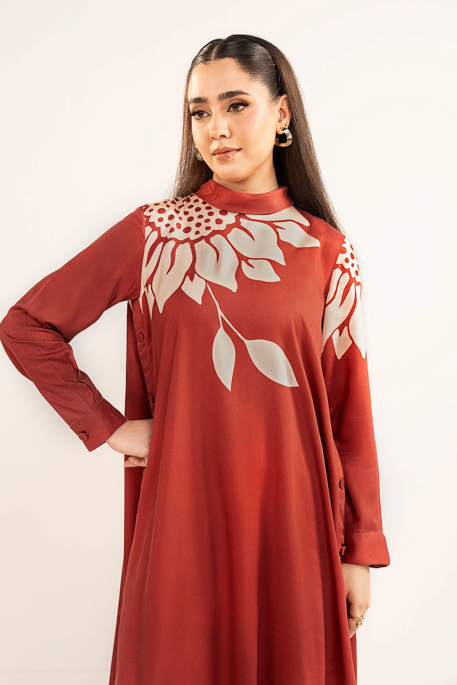 Printed Herringbone Tunic - Image 3