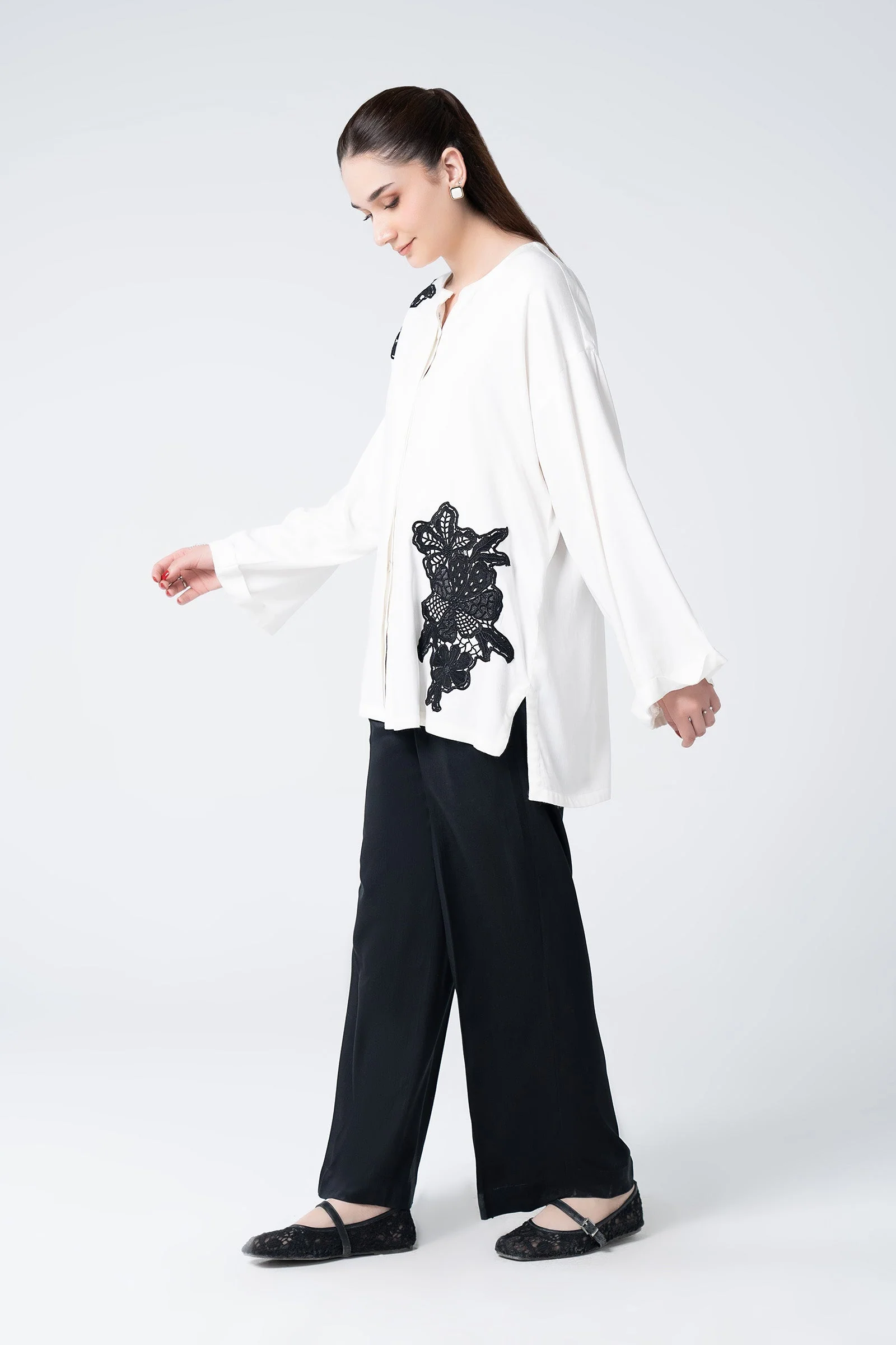 2 Pc Embroidered Herringbone Suit - Image 5