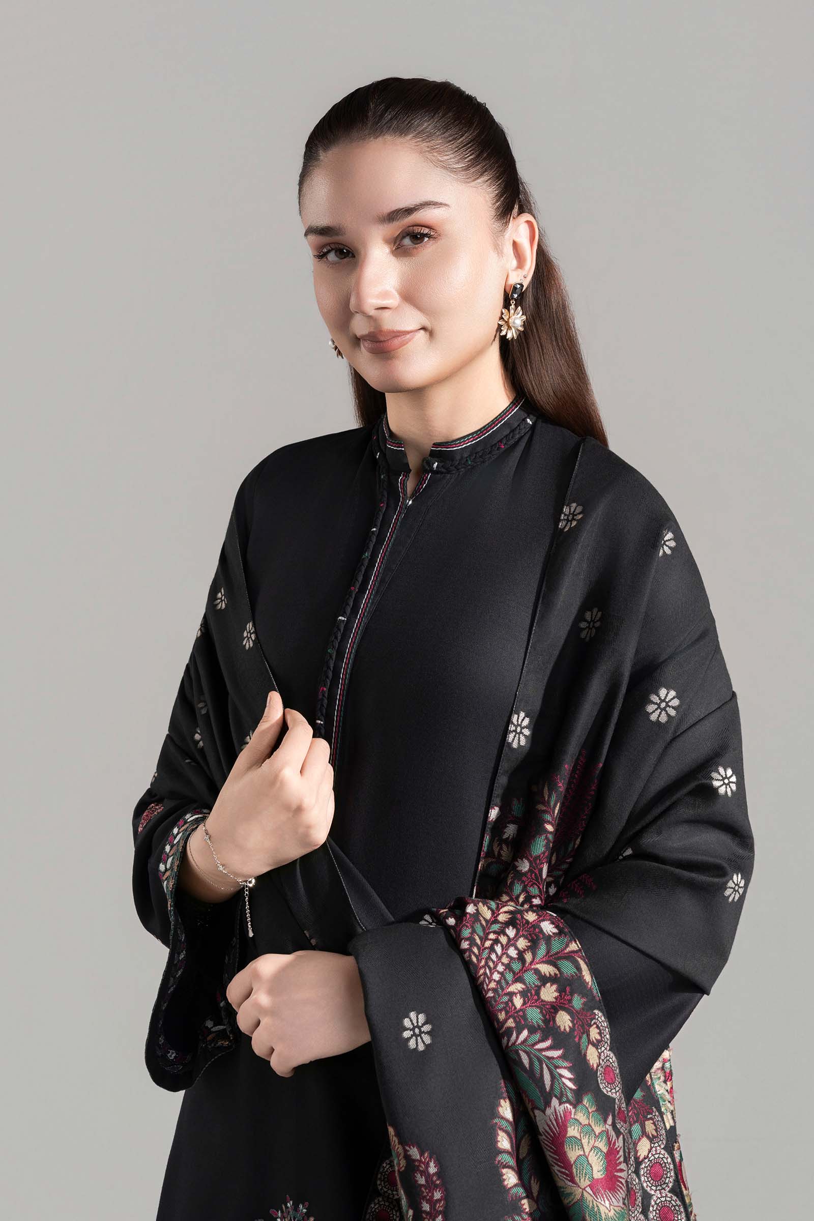2 Pc Embroidered Herringbone Suit - Image 2