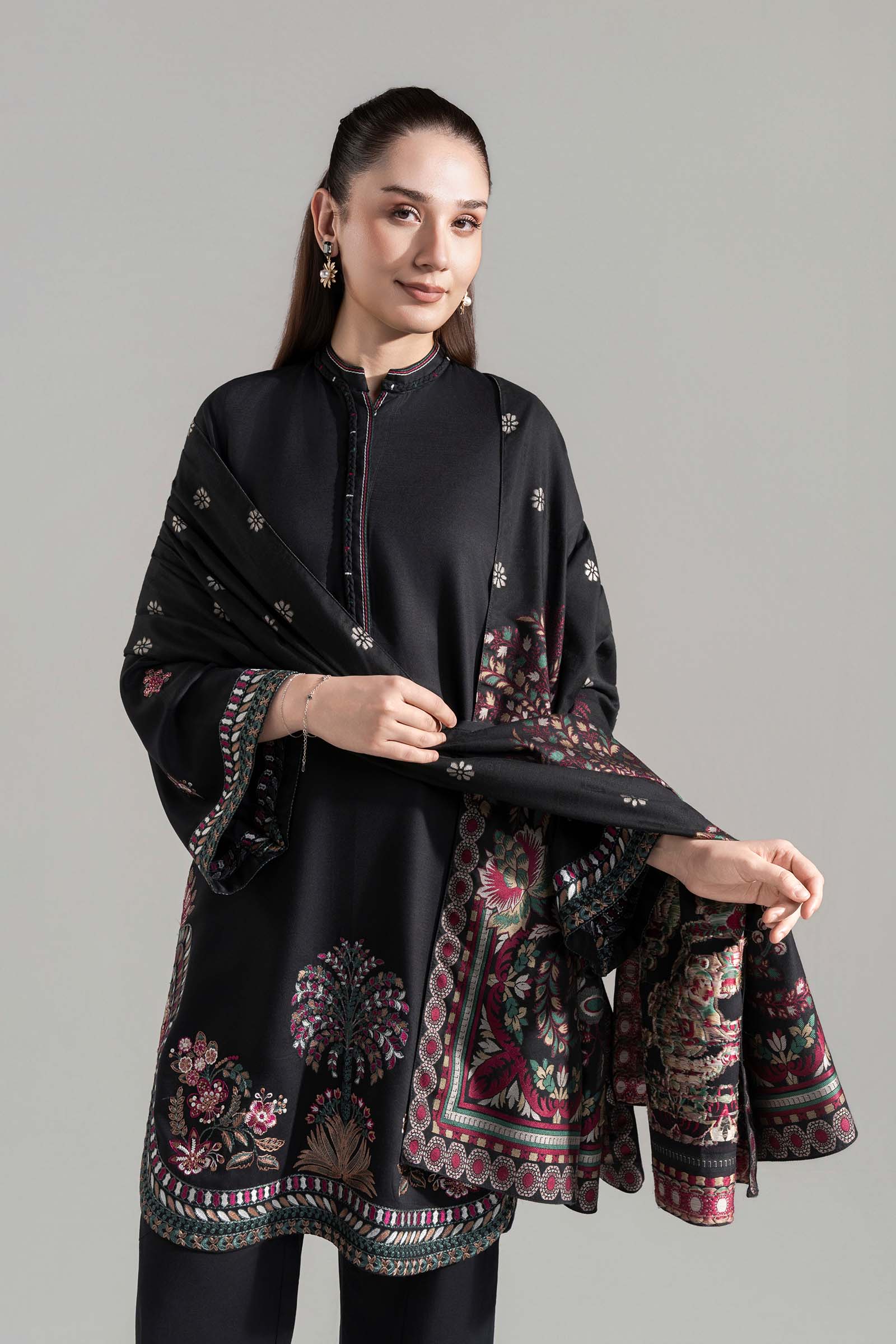 2 Pc Embroidered Herringbone Suit - Image 3