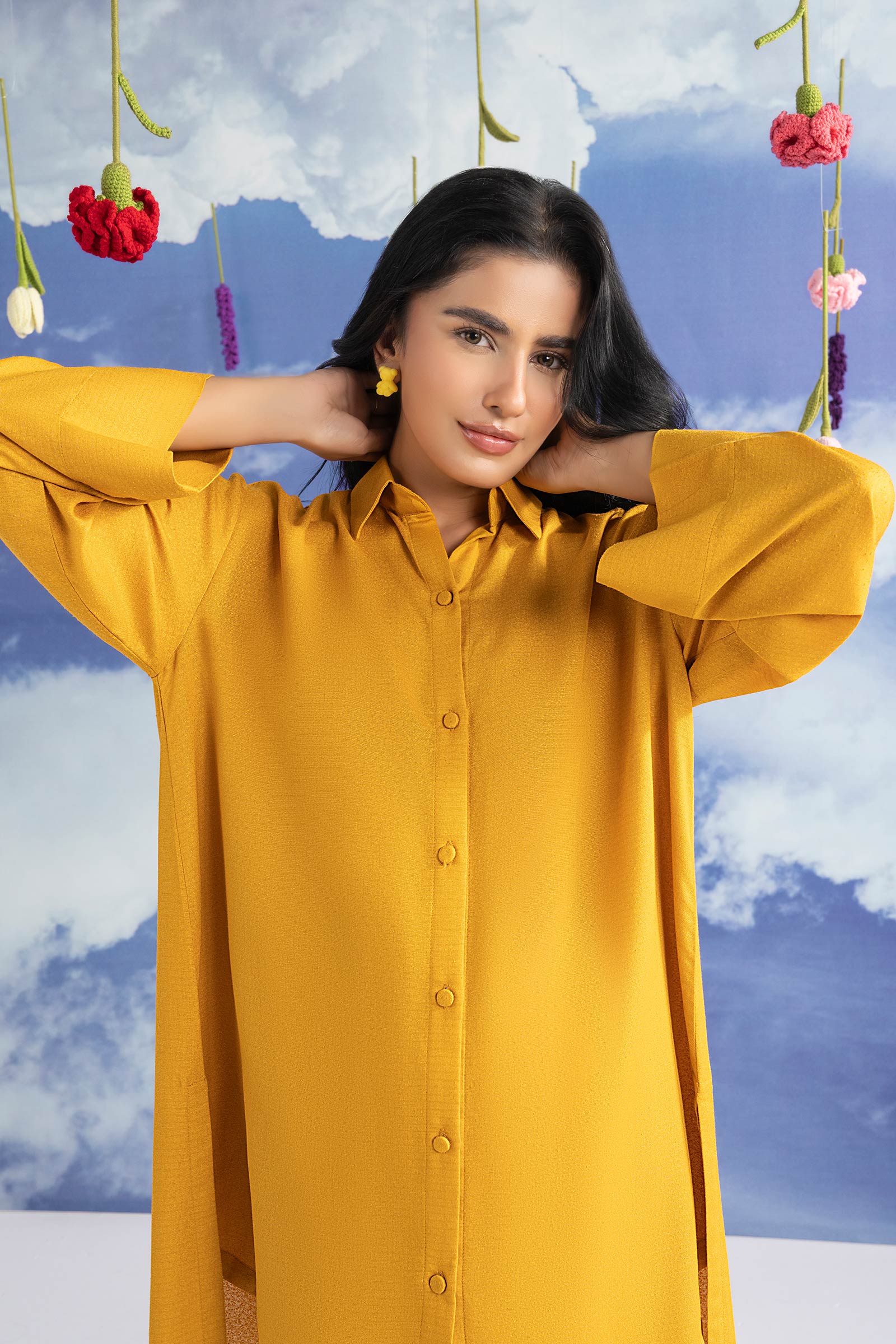 2 Pc Dyed Rib Karandi Suit - Image 2