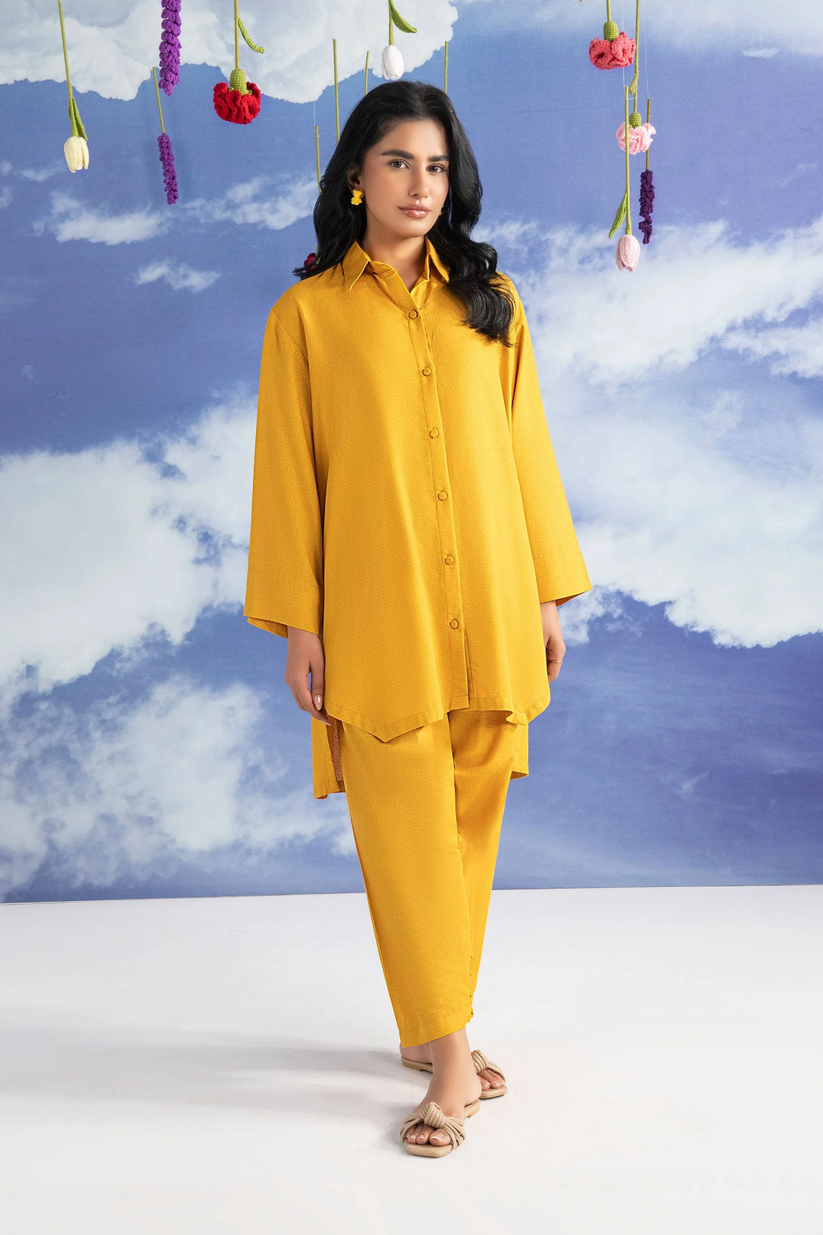 2 Pc Dyed Rib Karandi Suit - Image 5