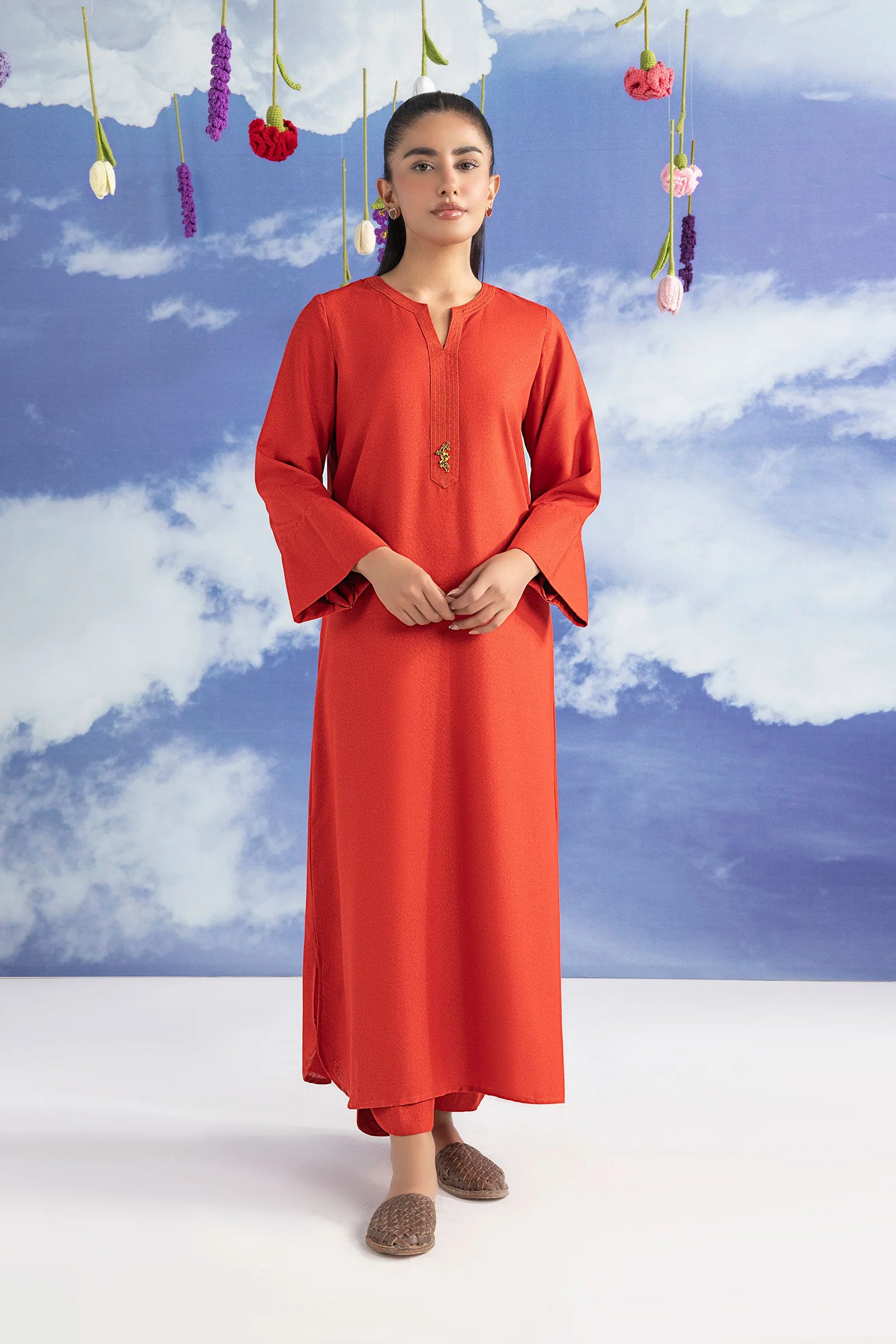 2 Pc Dyed Karandi Suit - Image 2