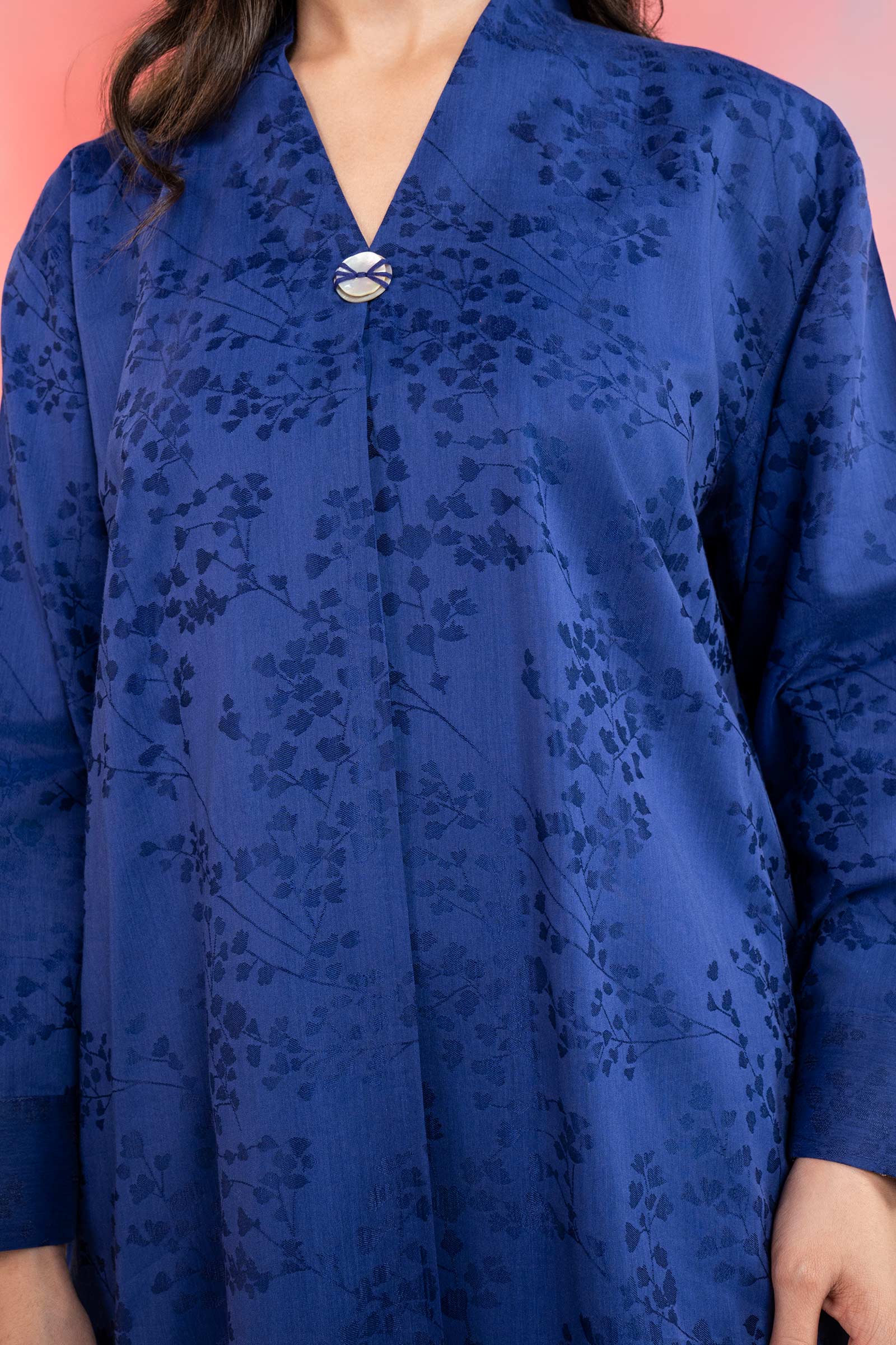 2 Pc Dyed Self-Jacquard Viscose Suit - Image 4