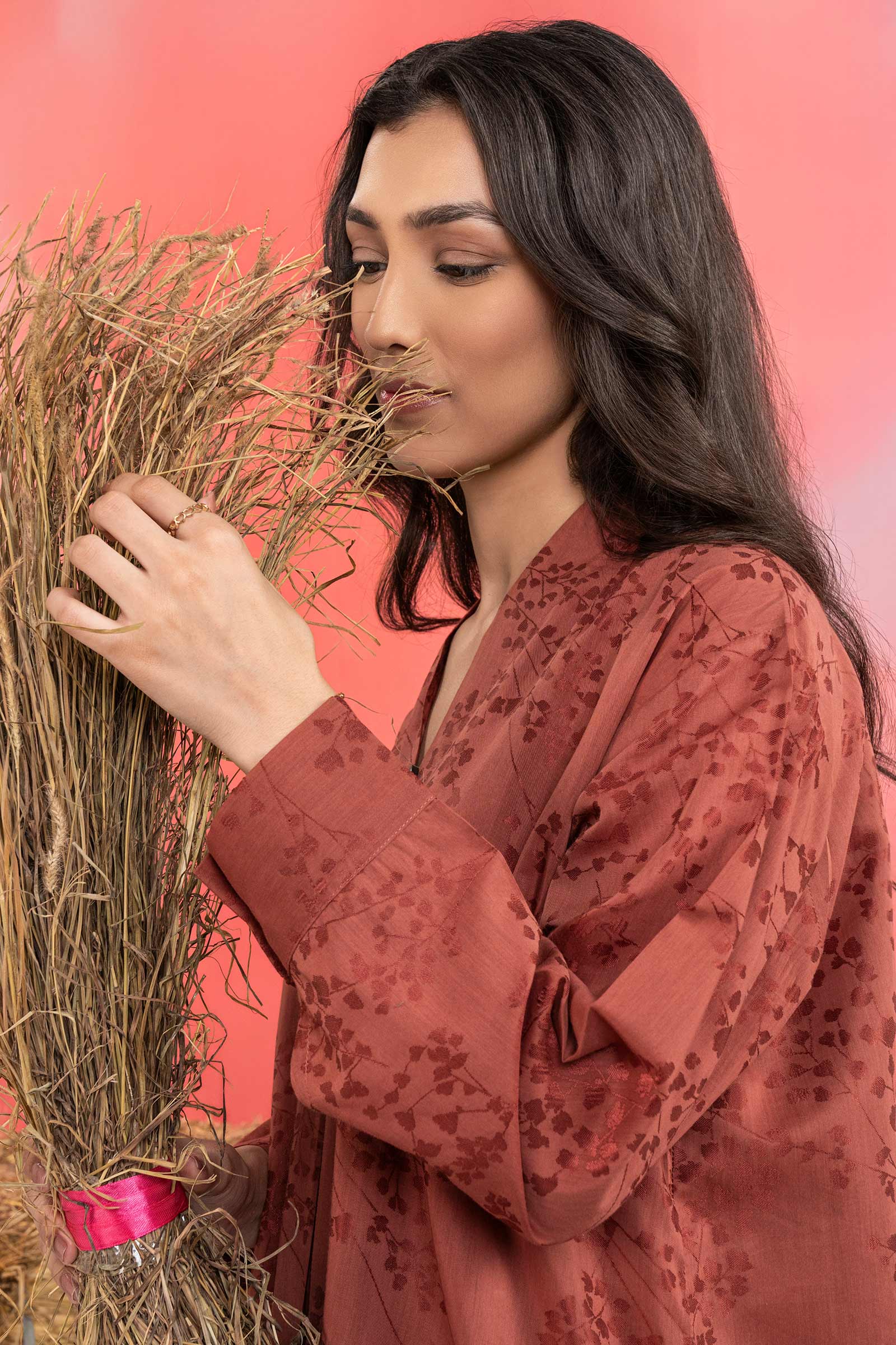 2 Pc Dyed Self-Jacquard Viscose Suit - Image 3