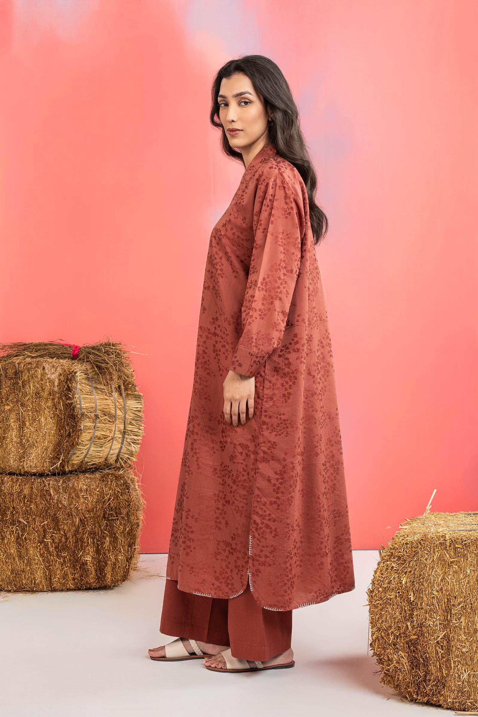 2 Pc Dyed Self-Jacquard Viscose Suit - Image 4