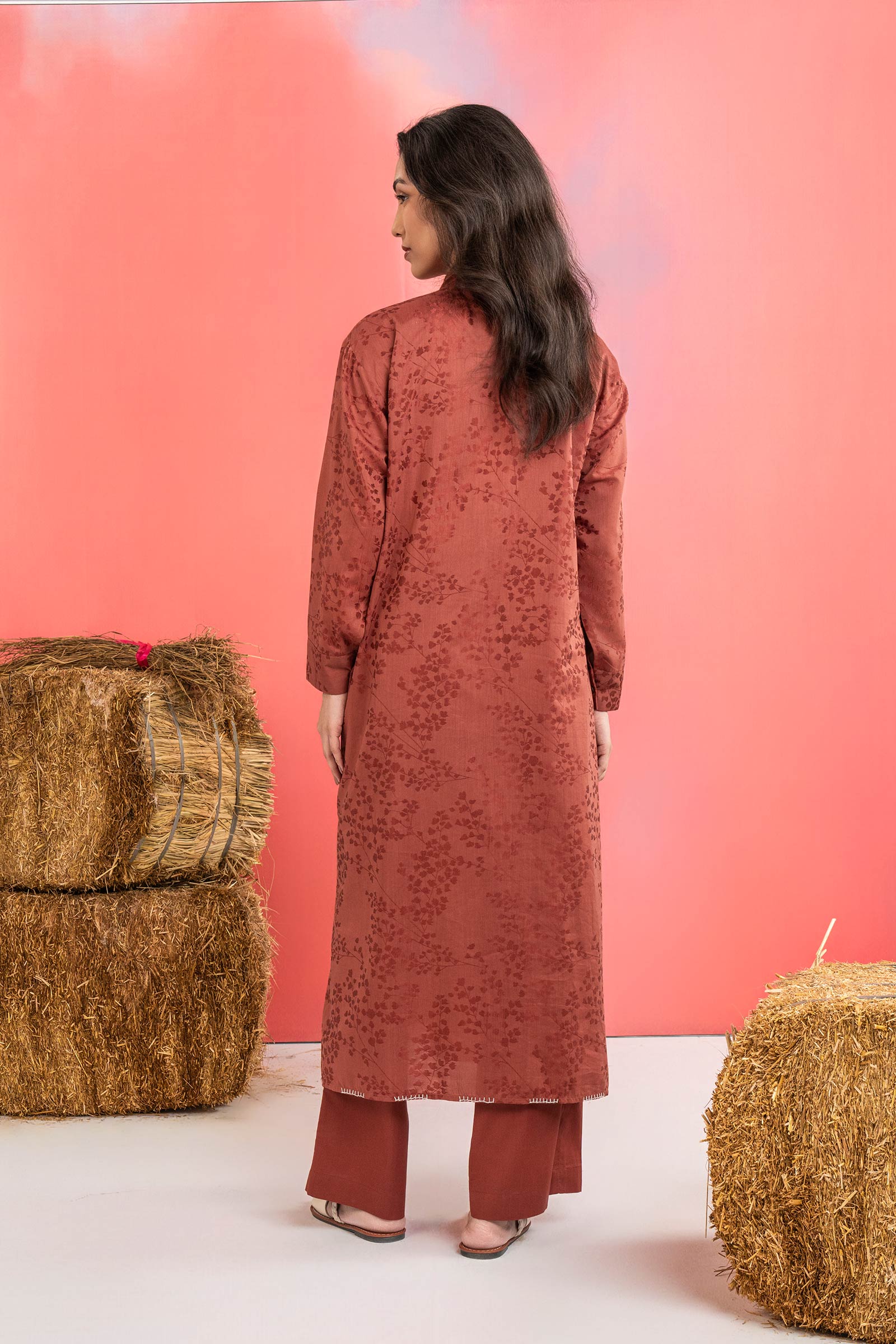 2 Pc Dyed Self-Jacquard Viscose Suit - Image 5