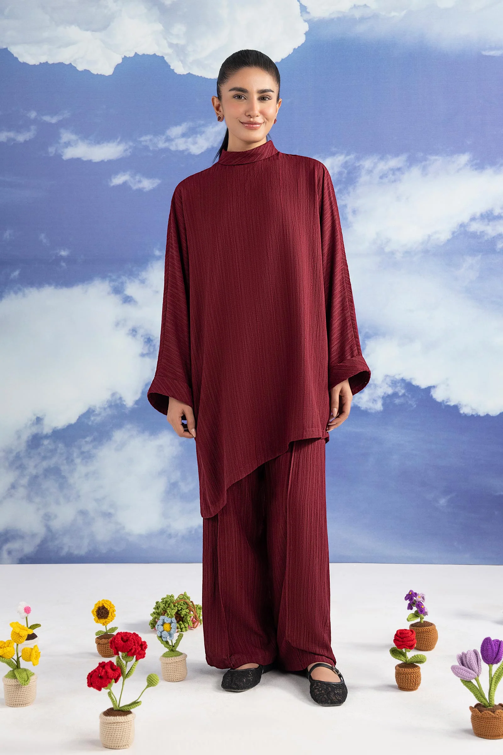 2 Pc Dyed Poly Wrinkle Suit - Image 2