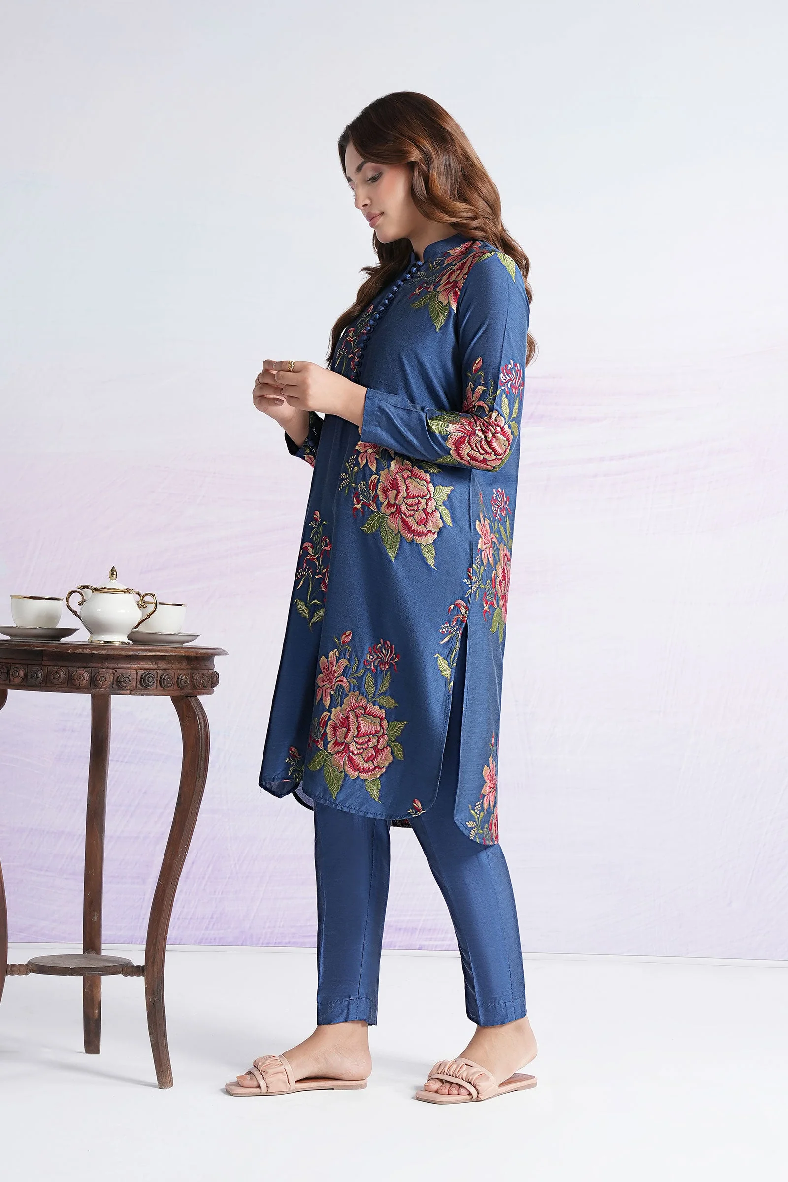 2 Pc Dyed Jacquard Suit - Image 5