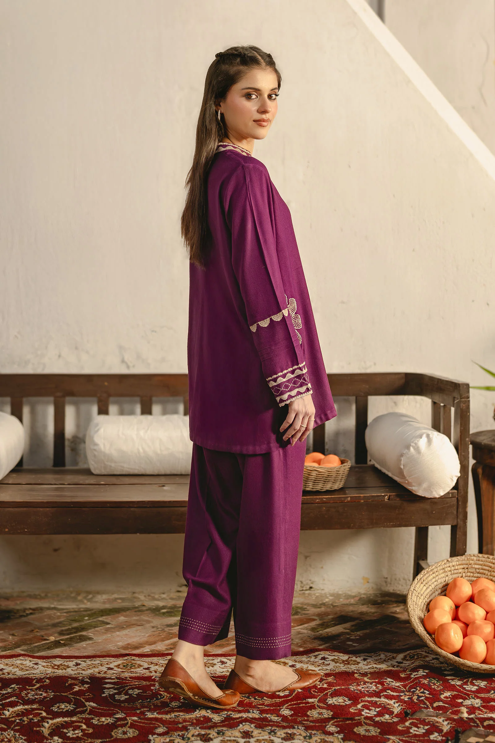 2 Pc Embroidered Alpine Wool Suit - Image 6