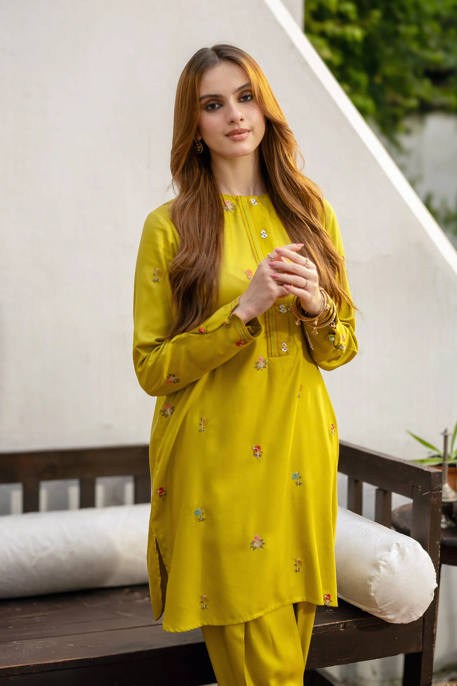 2 Pc Embroidered Twill Suit - Image 2