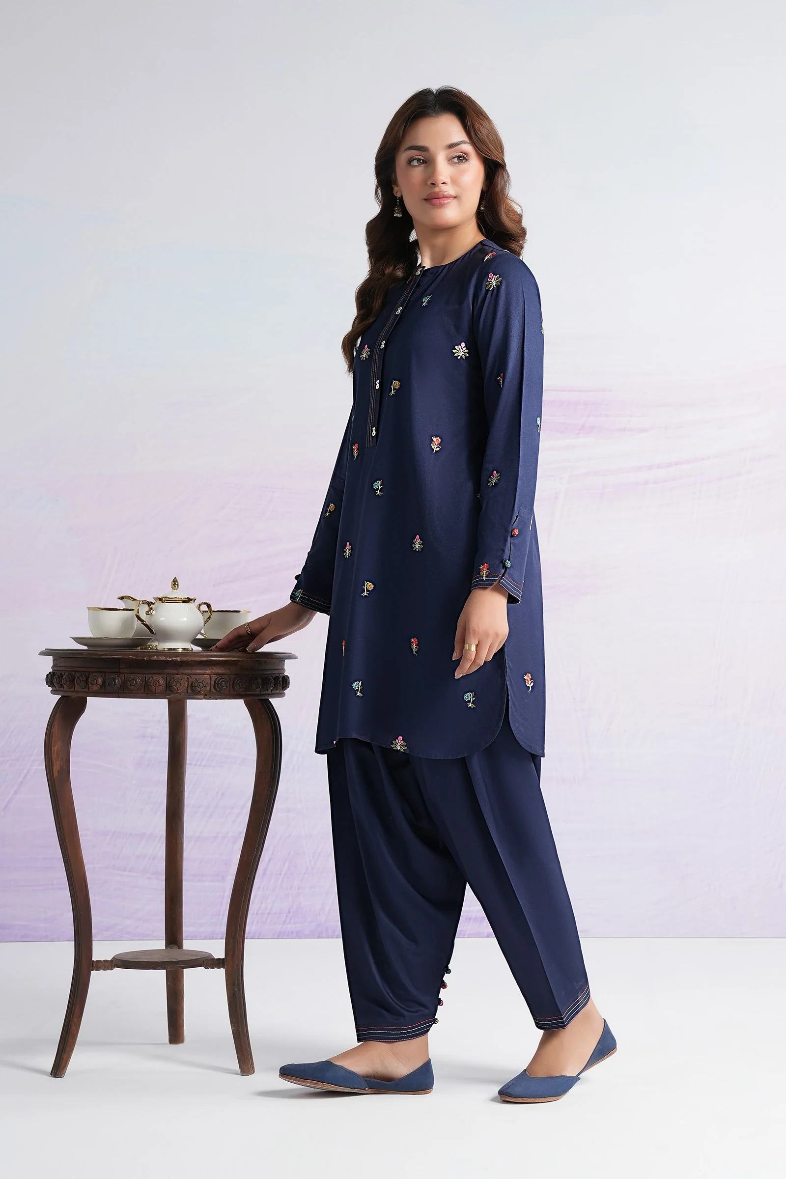 2 Pc Embroidered Twill Suit - Image 4