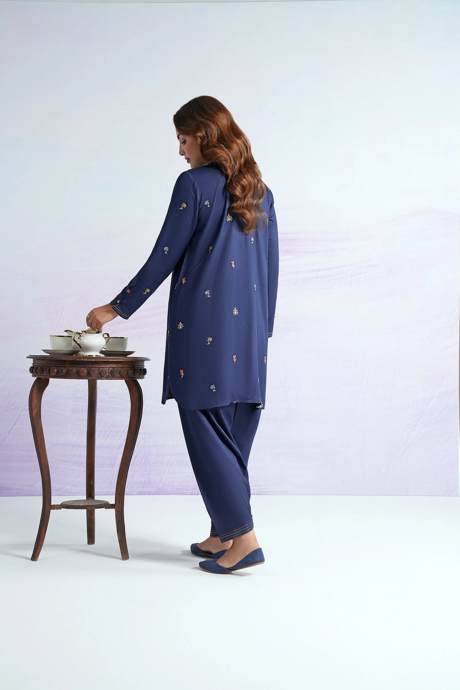 2 Pc Embroidered Twill Suit - Image 5