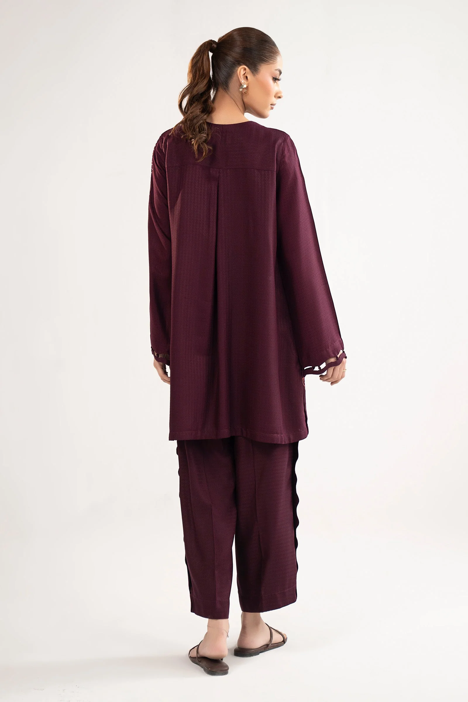 2 Pc Embroidered Dobby Viscose Suit - Image 7