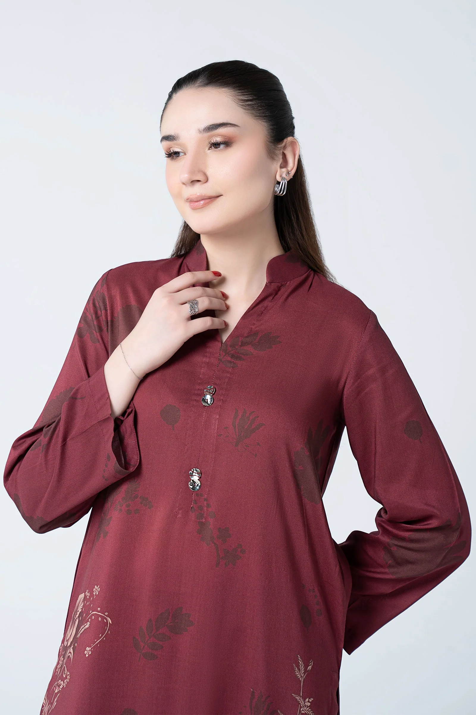 2 Pc Printed Slub Khaddar Suit - Image 2