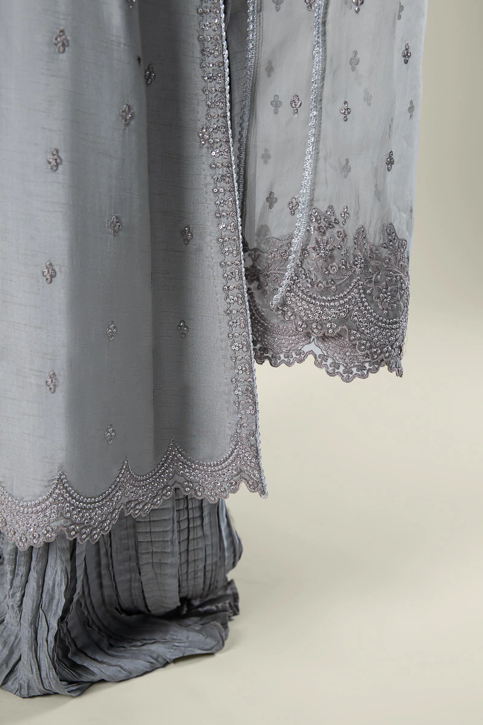 2 Pc Embroidered Raw Silk Suit - Image 4
