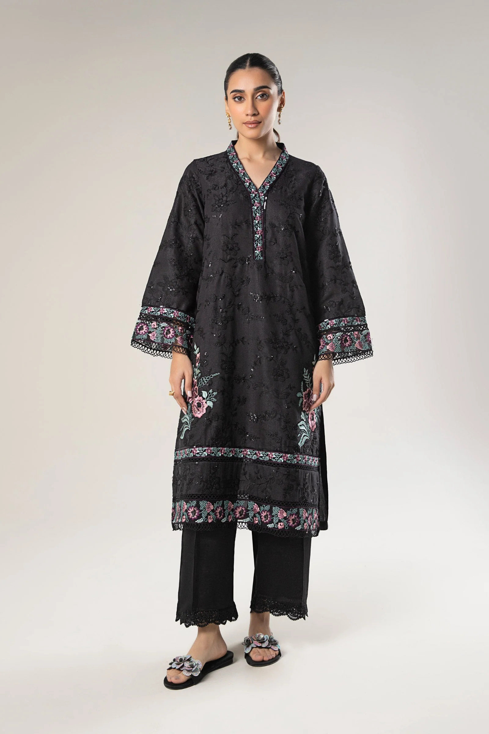 Embroidered Silk shirt