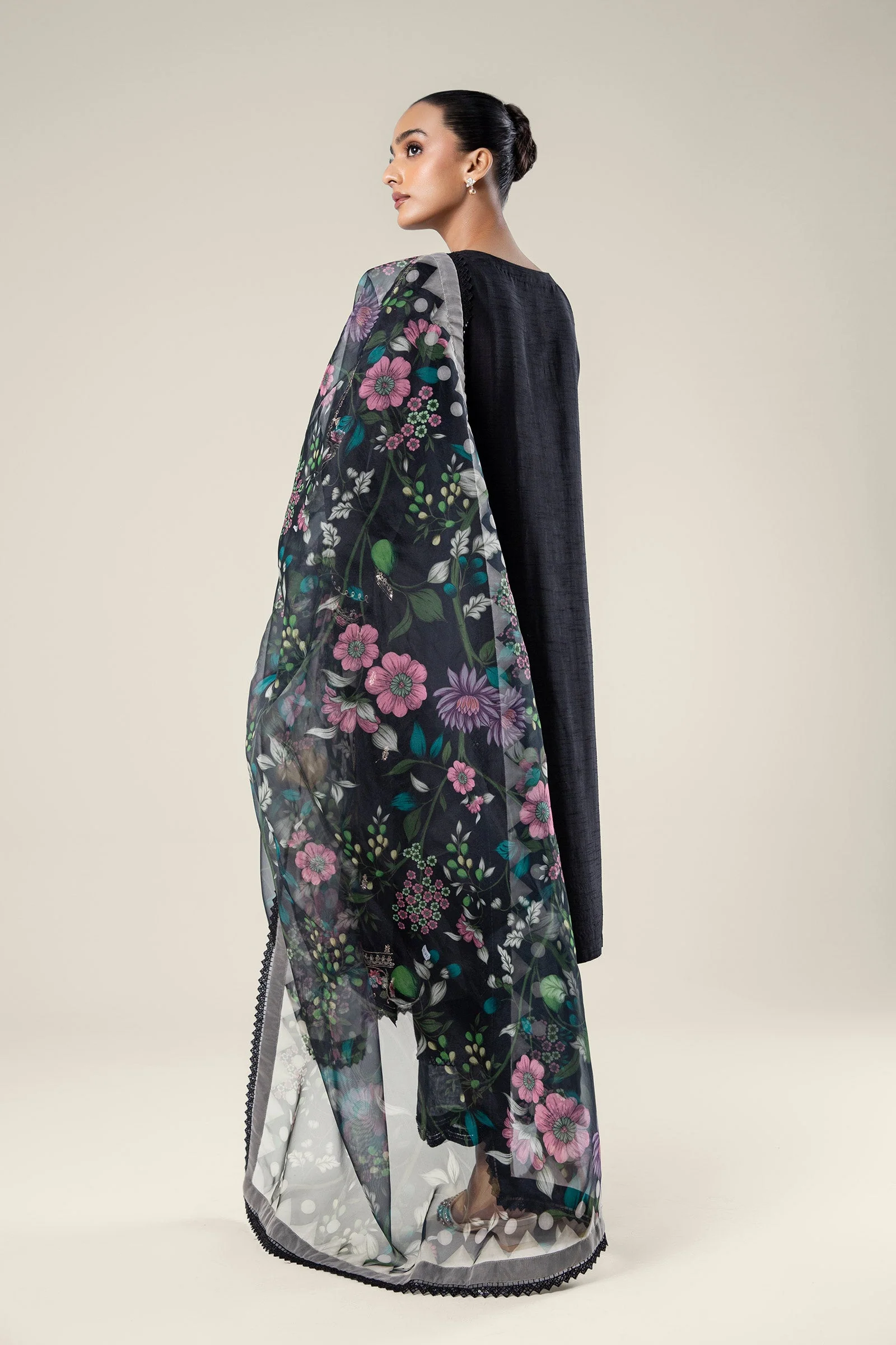 2 Pc Embroidered Raw Silk Suit - Image 4