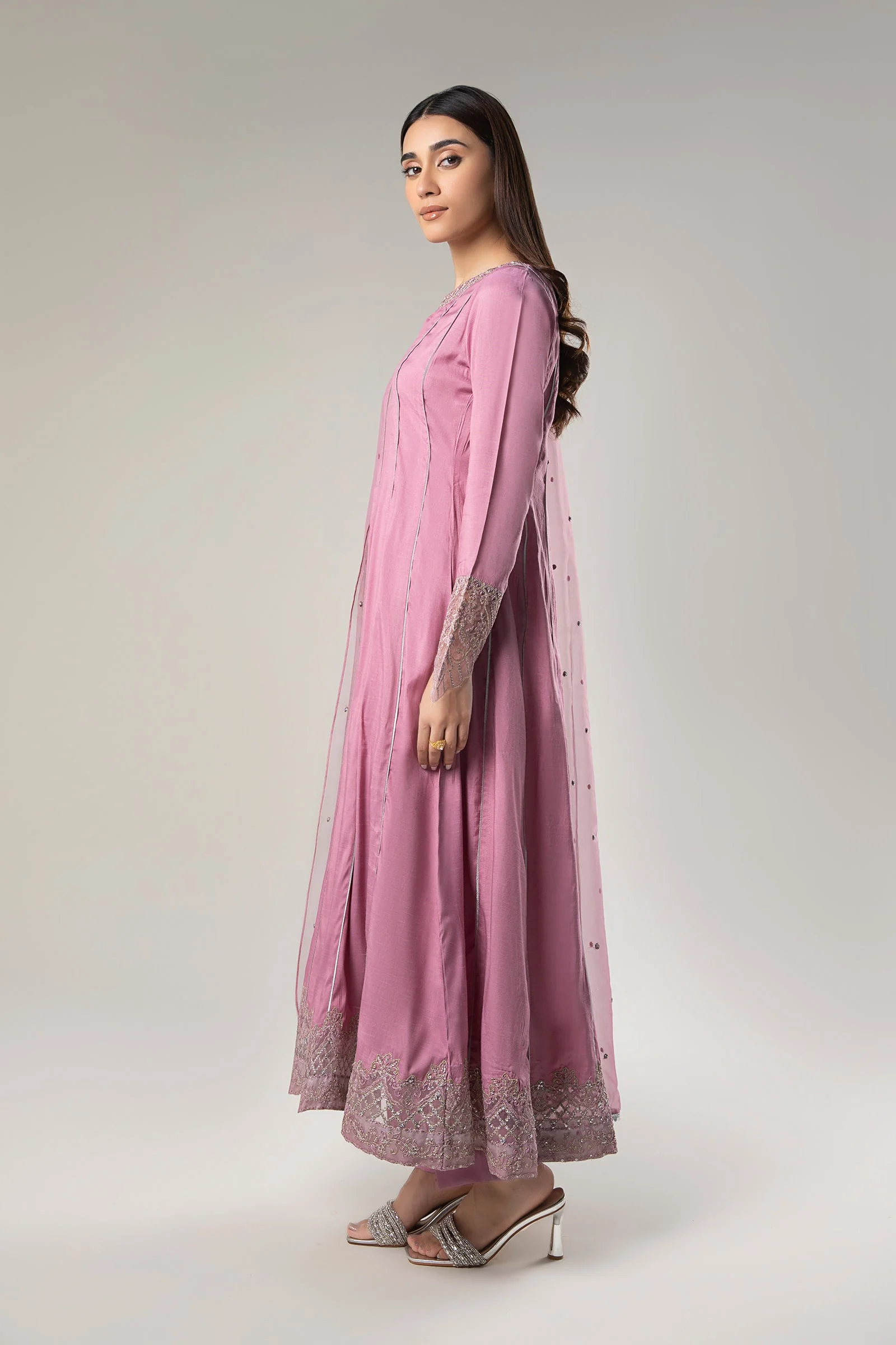 2 Pc Embroidered Raw Silk Suit - Image 6