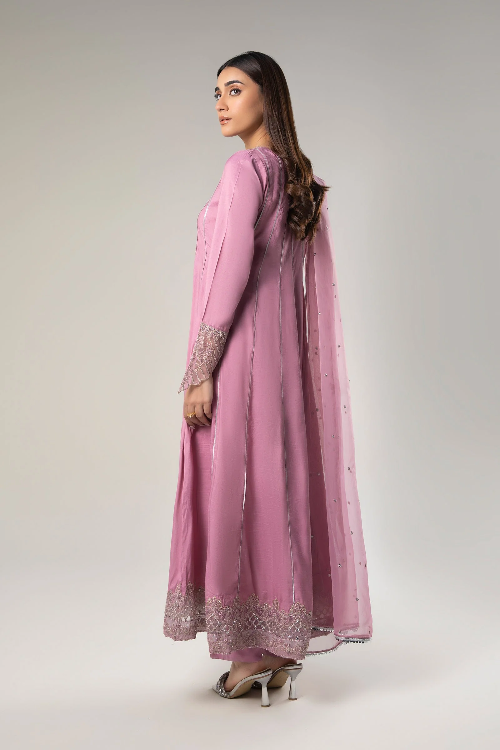 2 Pc Embroidered Raw Silk Suit - Image 7