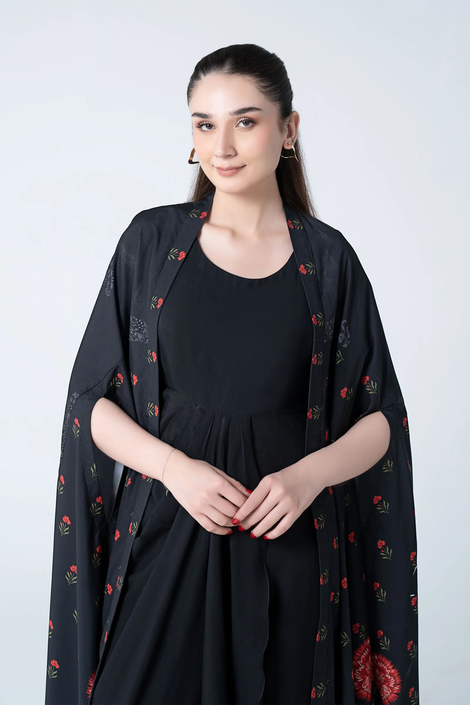 2 Pc Printed Raw Silk Suit - Image 2