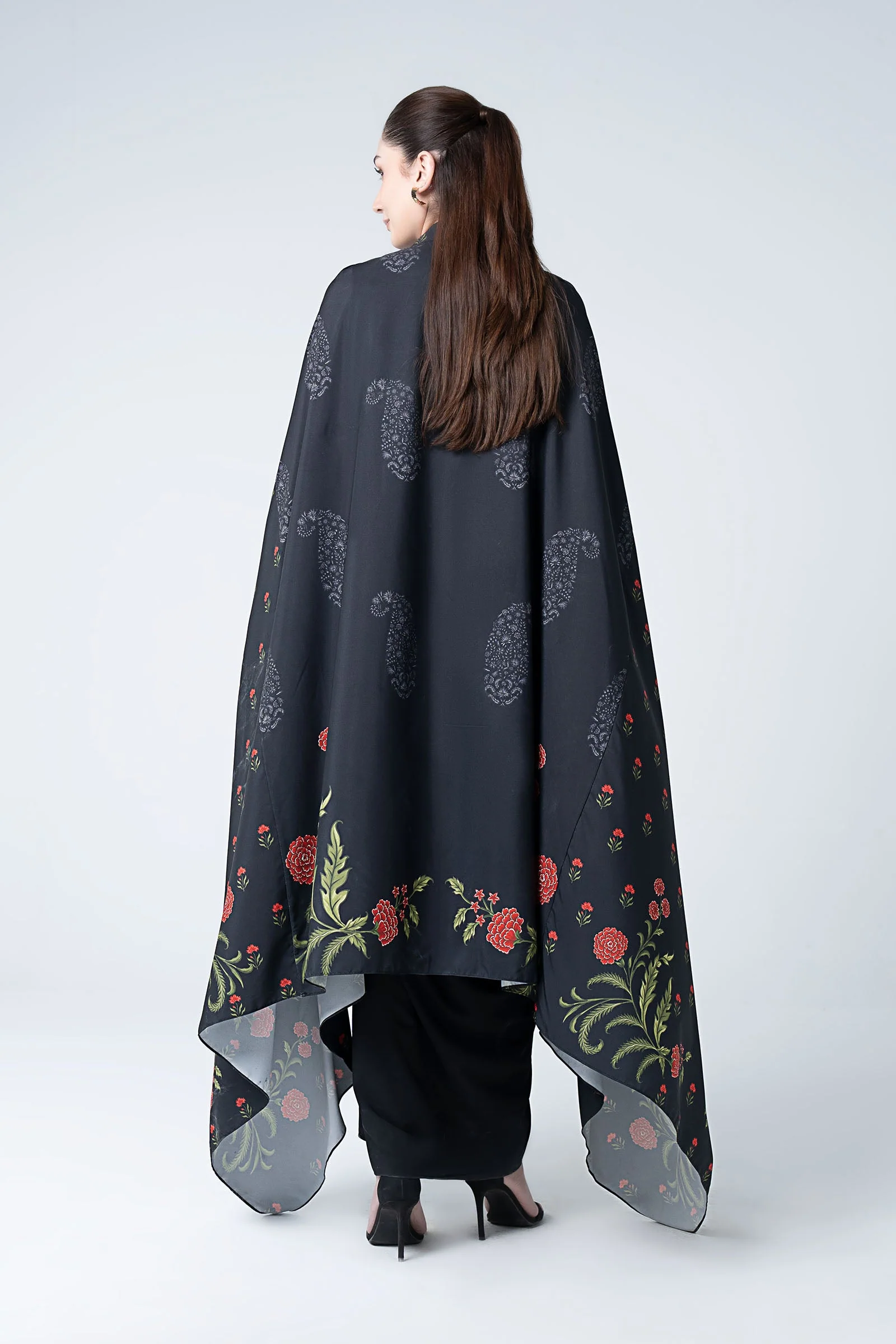 2 Pc Printed Raw Silk Suit - Image 6
