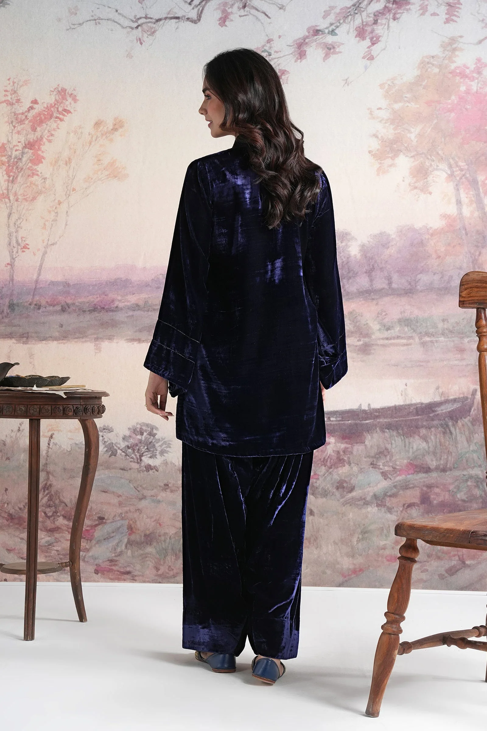 2 Pc Dyed Velvet Suit - Image 5