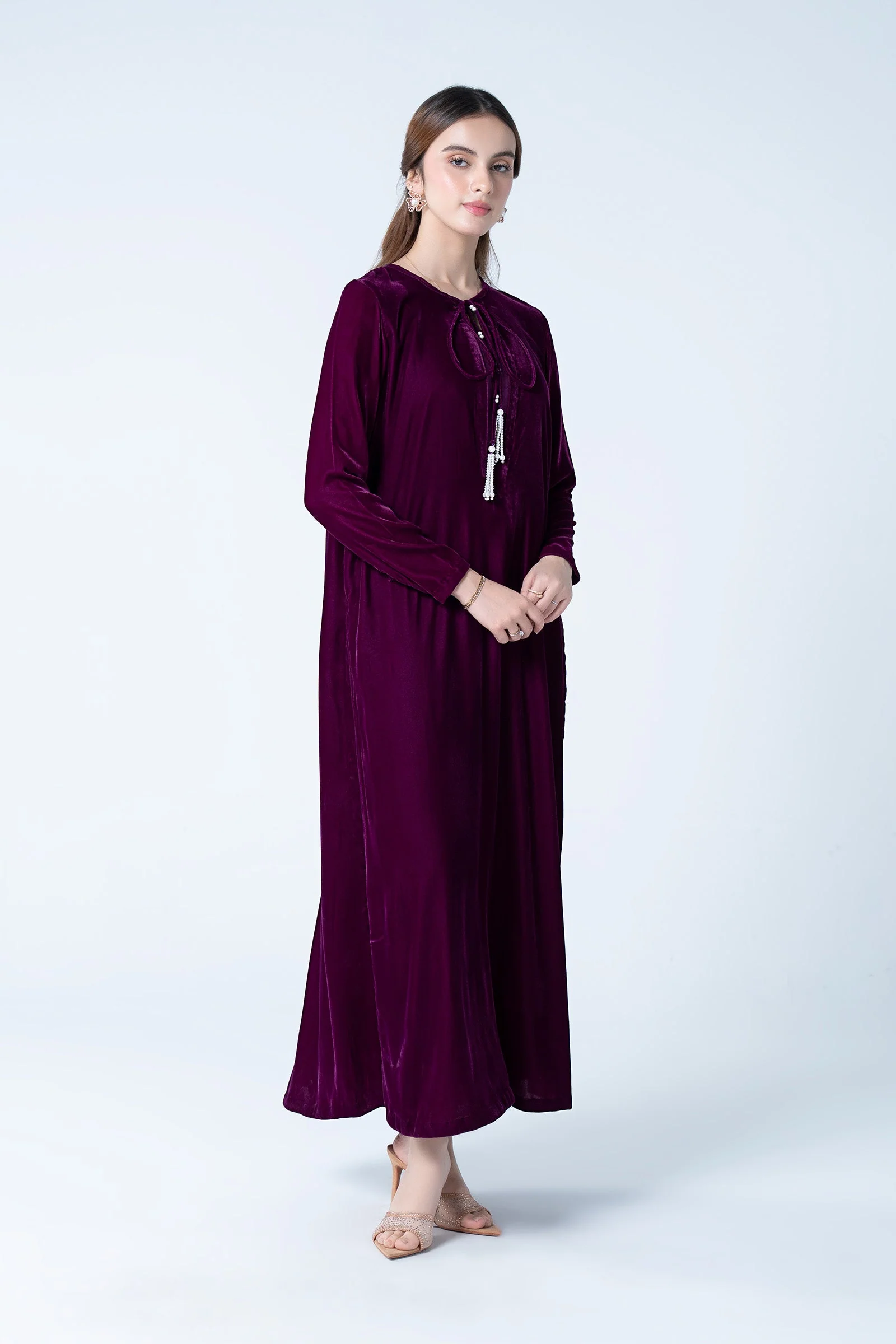 3 Pc Dyed Velvet Suit - Image 3