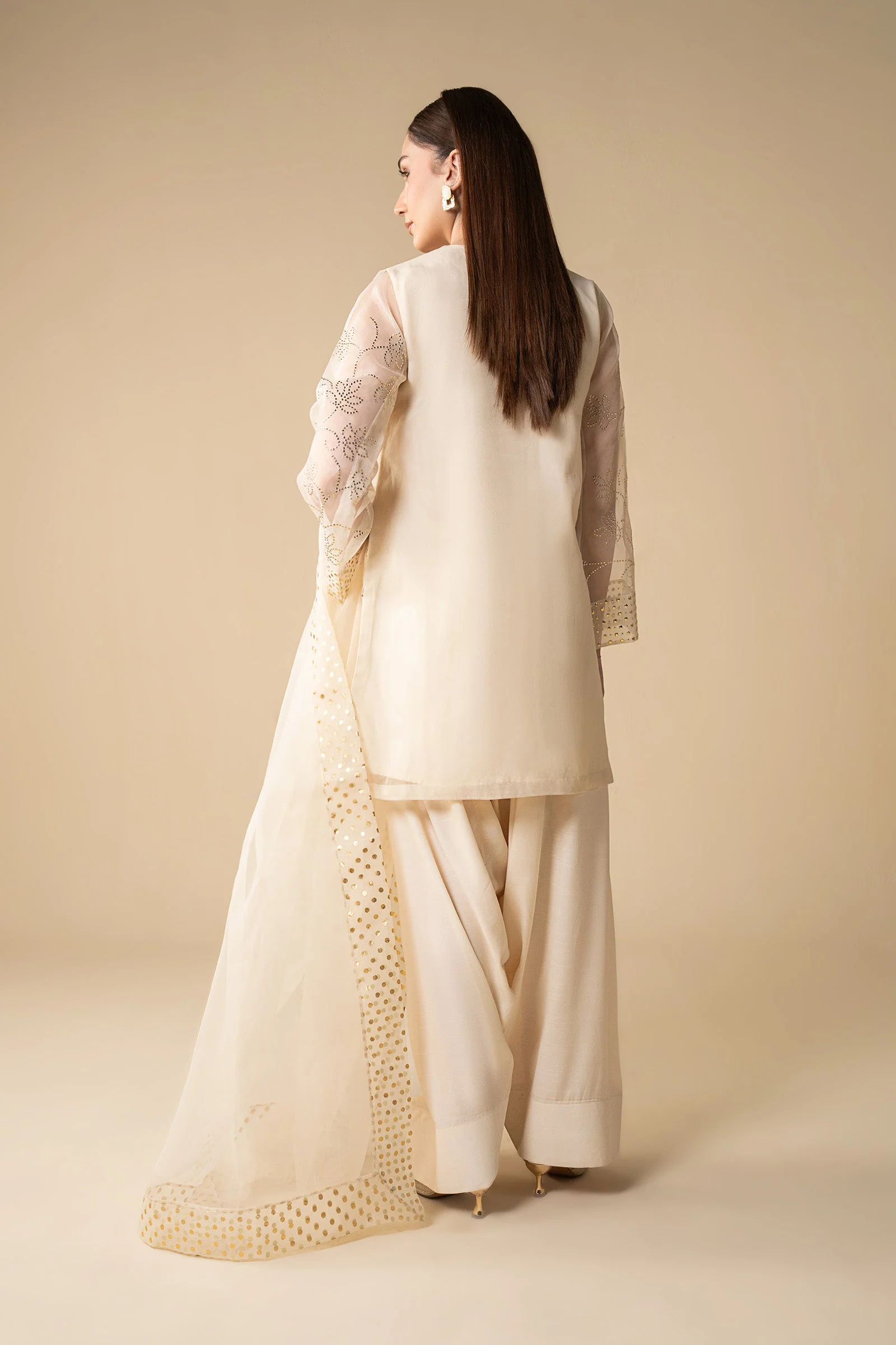 3 Pc Embellished Organza Suit - Image 6
