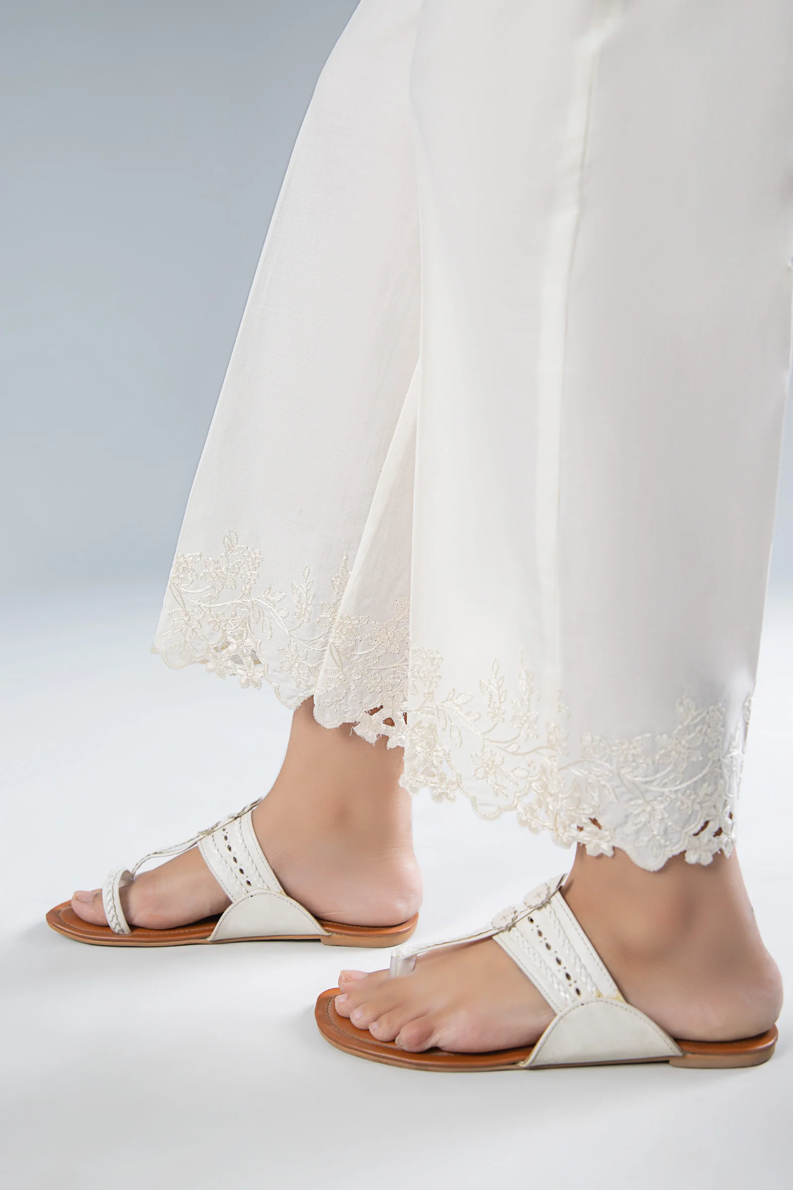 Embroidered Cambric Trouser - Image 2