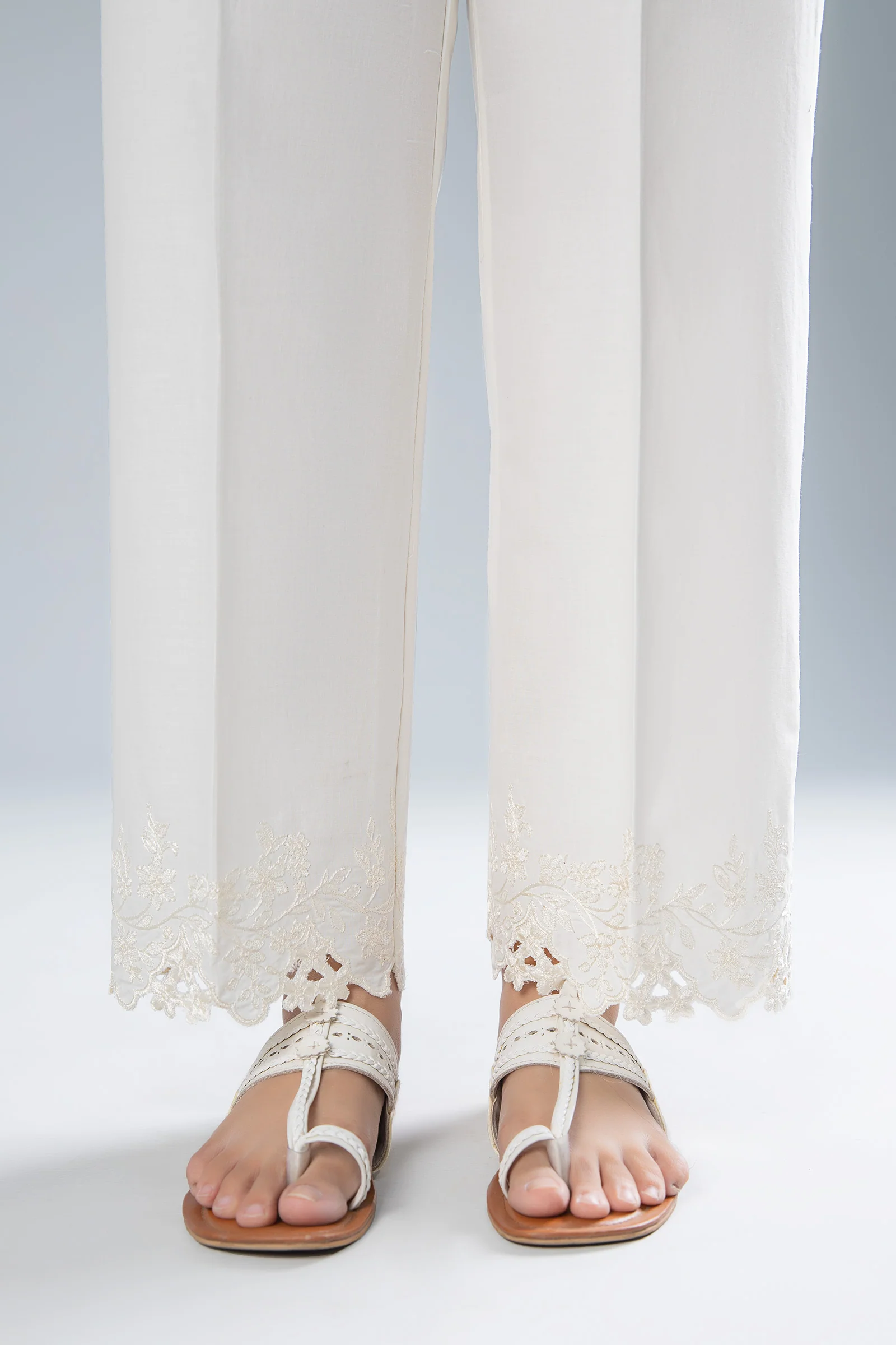 Embroidered Cambric Trouser - Image 3