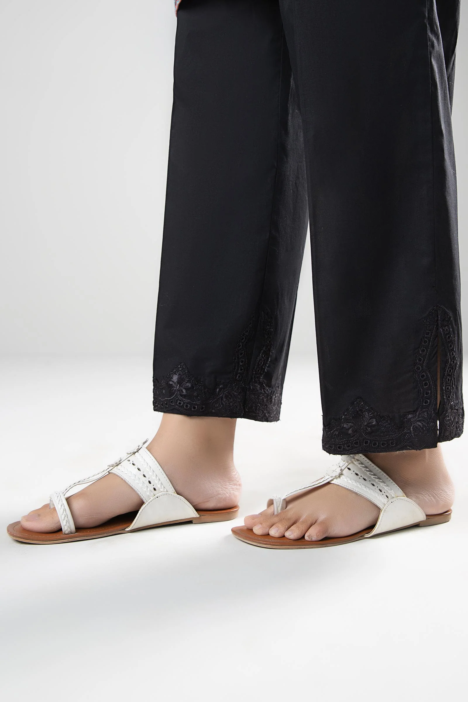 Embroidered Cambric Trouser - Image 3