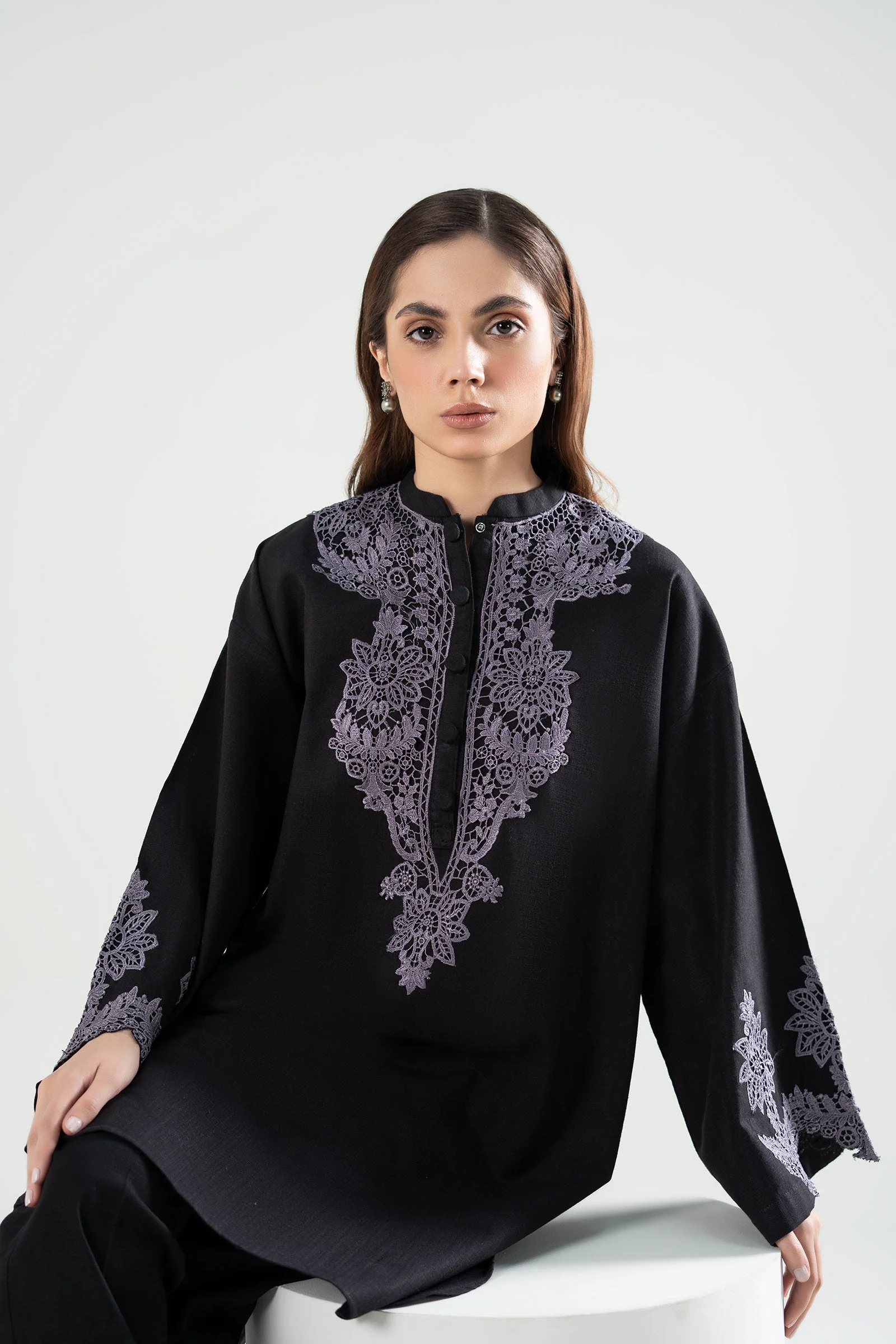 Embroidered Crosshatch Slub Shirt - Image 2