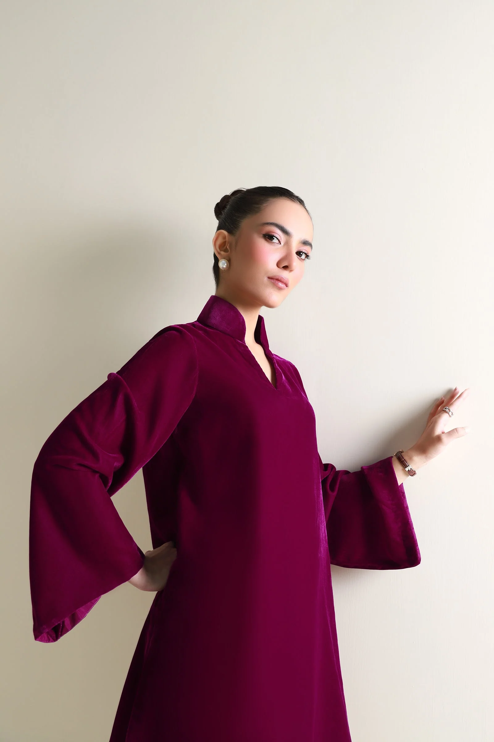 2 Pc Dyed Velvet Suit - Image 3