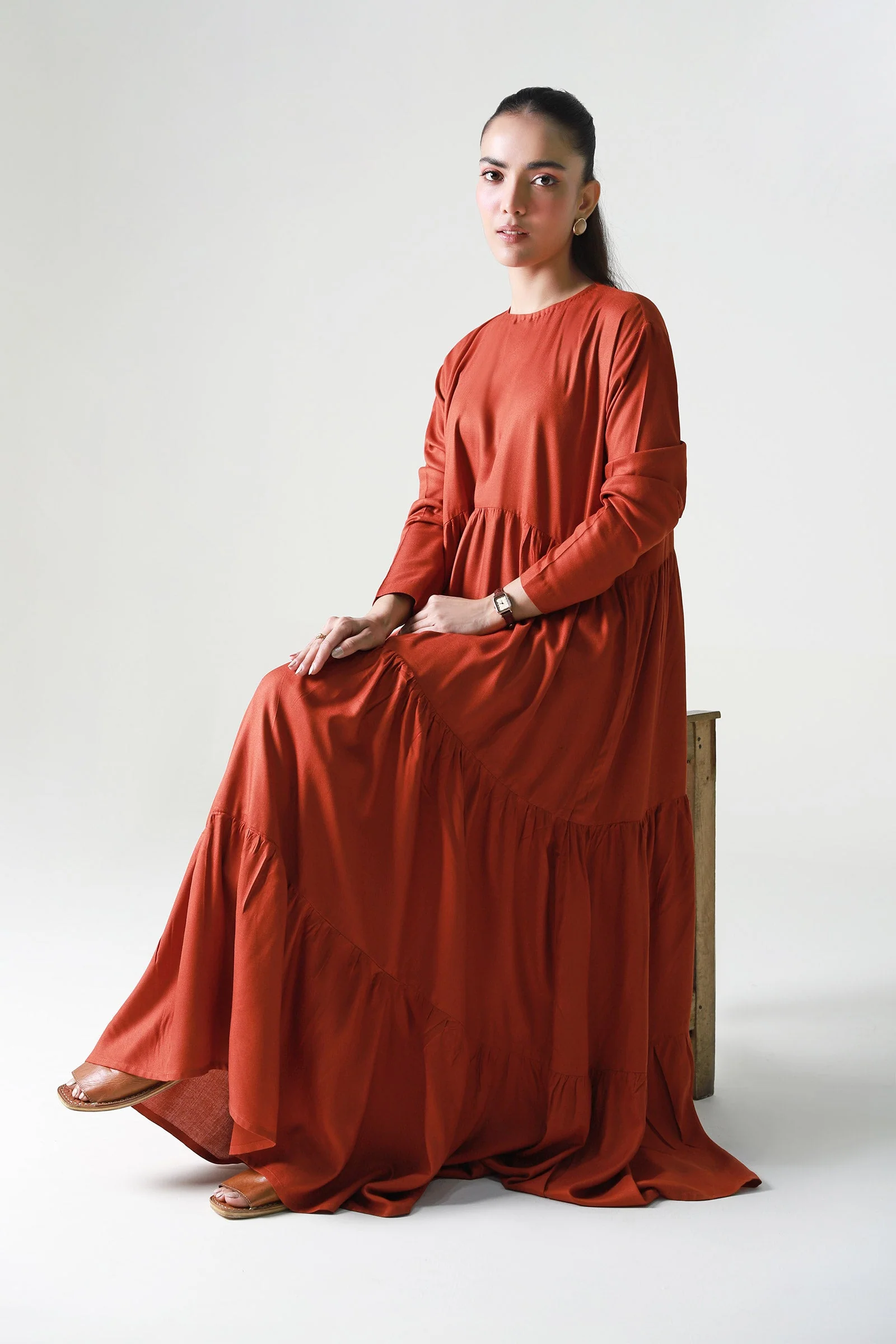 Dyed Twill Dress