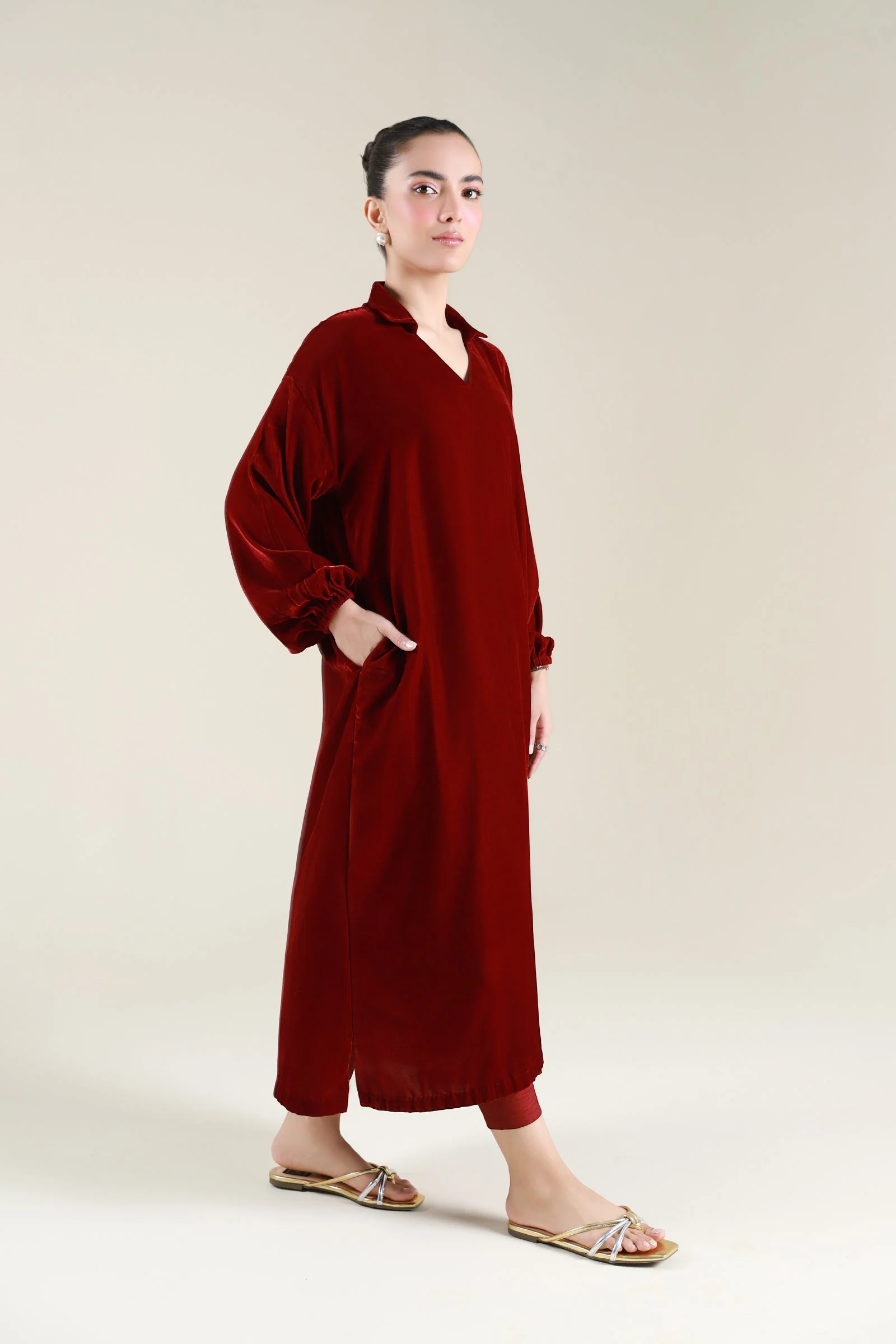 Dyed Velvet Shirt - Image 6